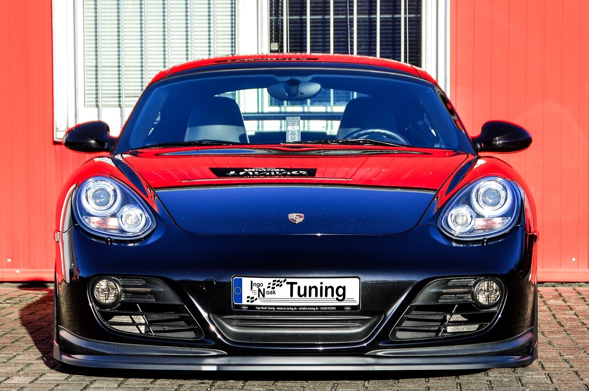 Frontspoilerlippe Cuplippe mit Wing passend für Porsche Cayman 987 aus ABS