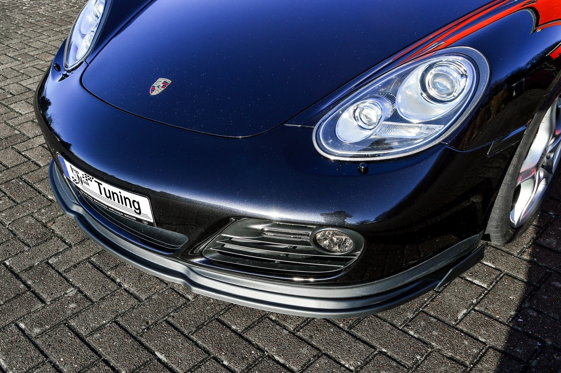 Frontspoilerlippe Cuplippe mit Wing passend für Porsche Cayman 987 aus ABS