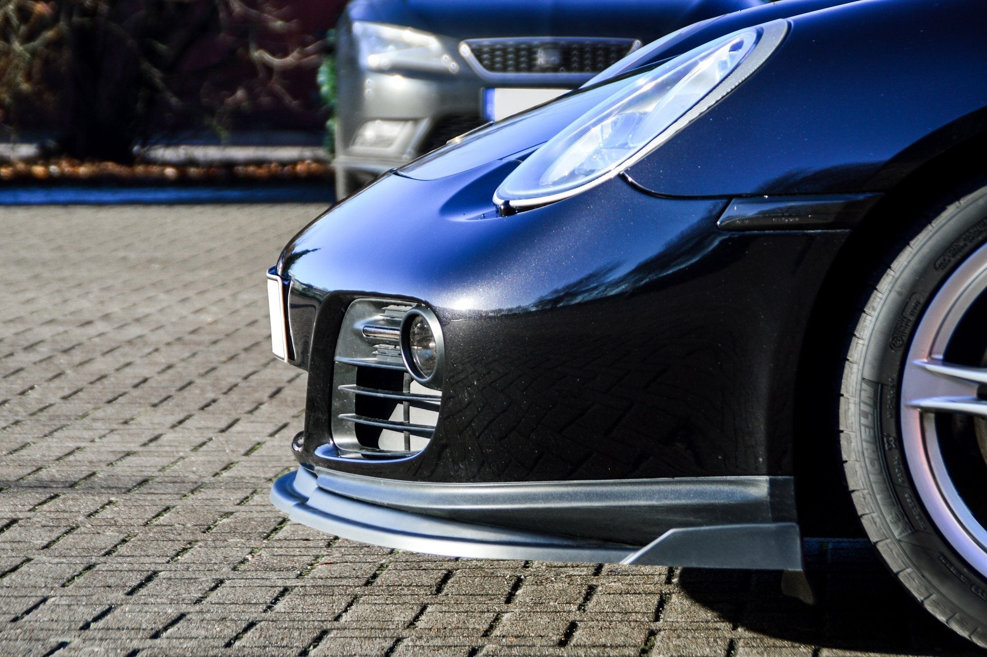 Frontspoilerlippe Cuplippe mit Wing passend für Porsche Cayman 987 aus ABS