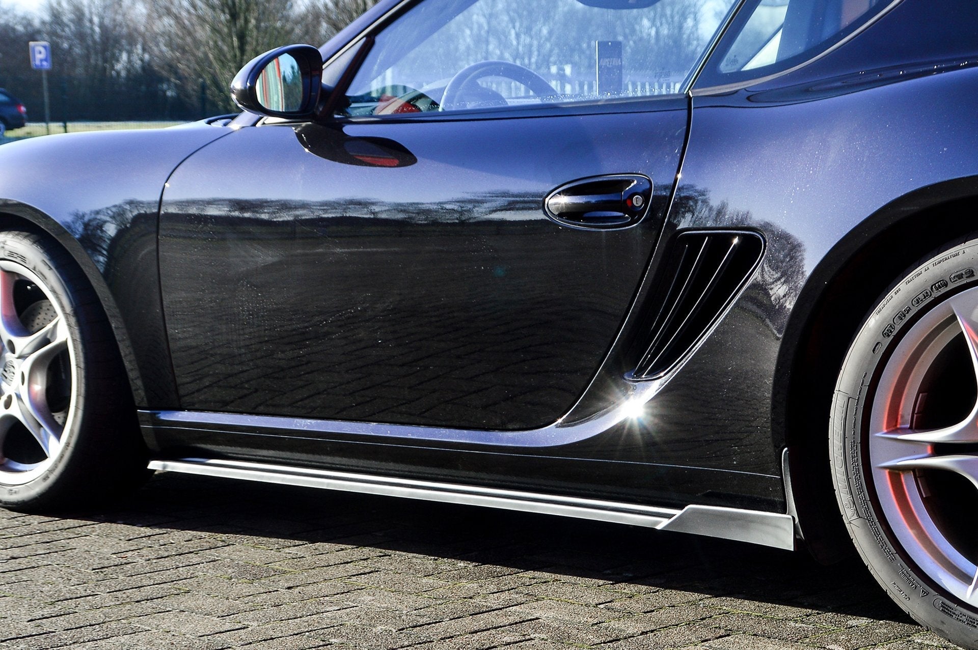 Cup Seitenschweller mit Wing aus ABS passend für Porsche Cayman 987