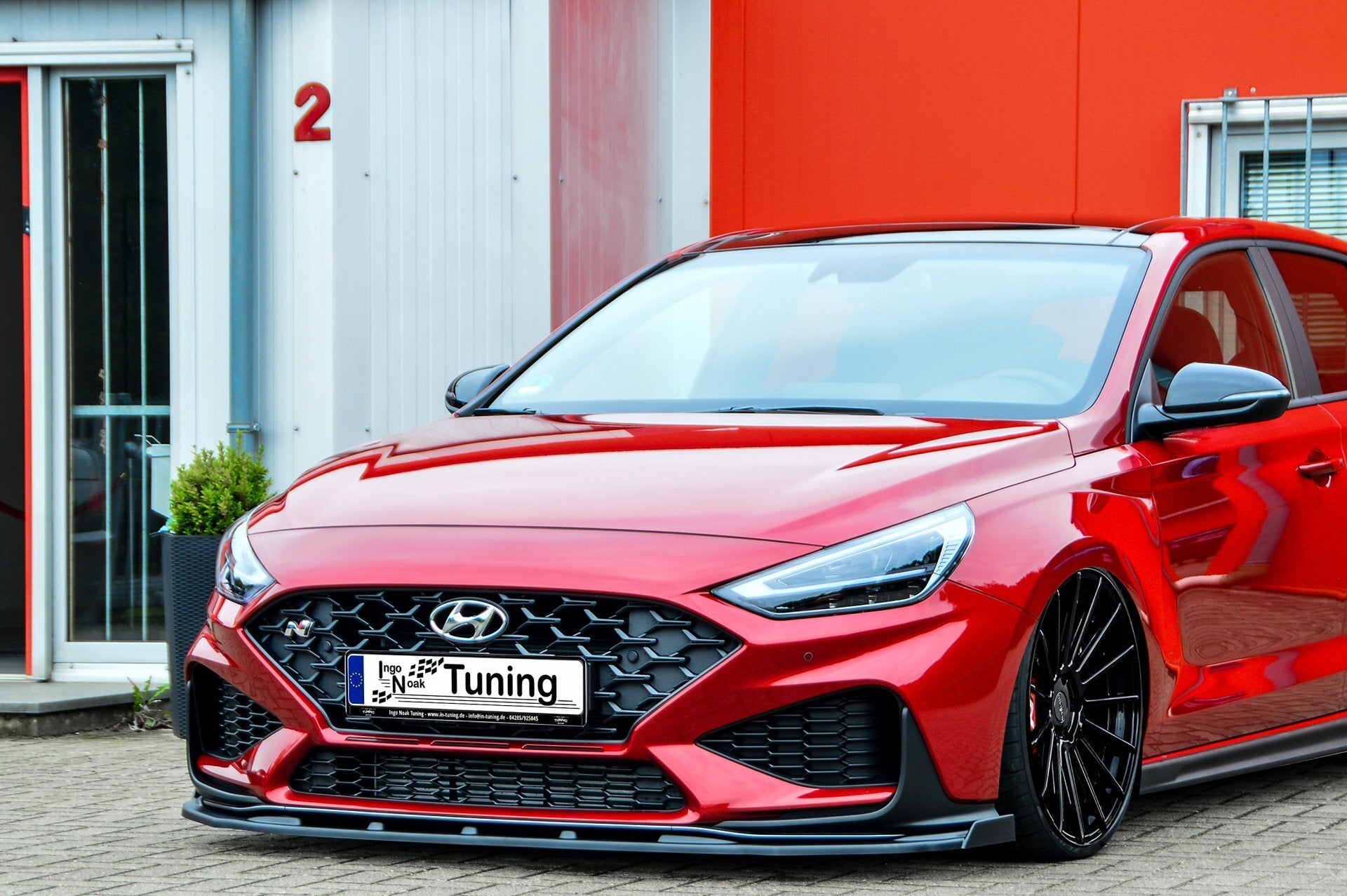Cup Frontspoilerlippe mit Wing passend für Hyundai I30 N + N-Line Facelift
