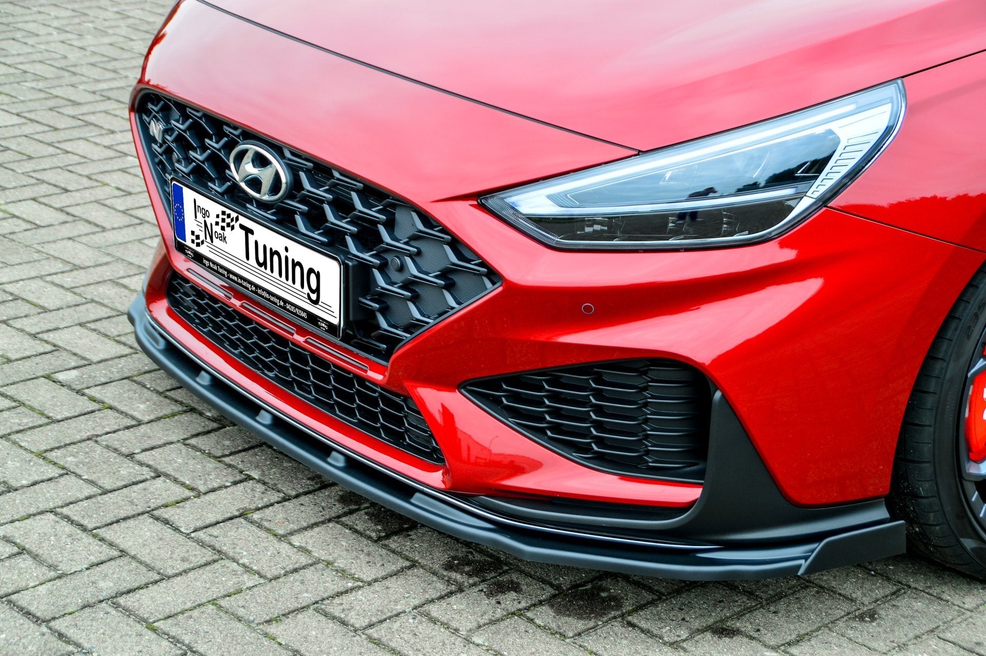 Cup Frontspoilerlippe mit Wing passend für Hyundai I30 N + N-Line Facelift