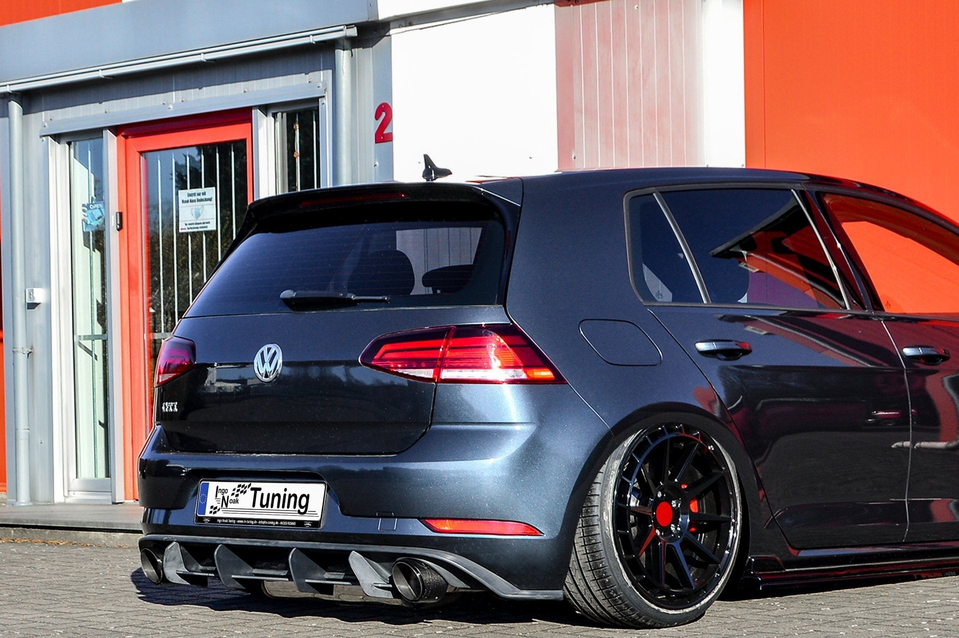 Heckansatz Diffusor Version.2 passend für VW Golf 7 GTI + Performance Facelift