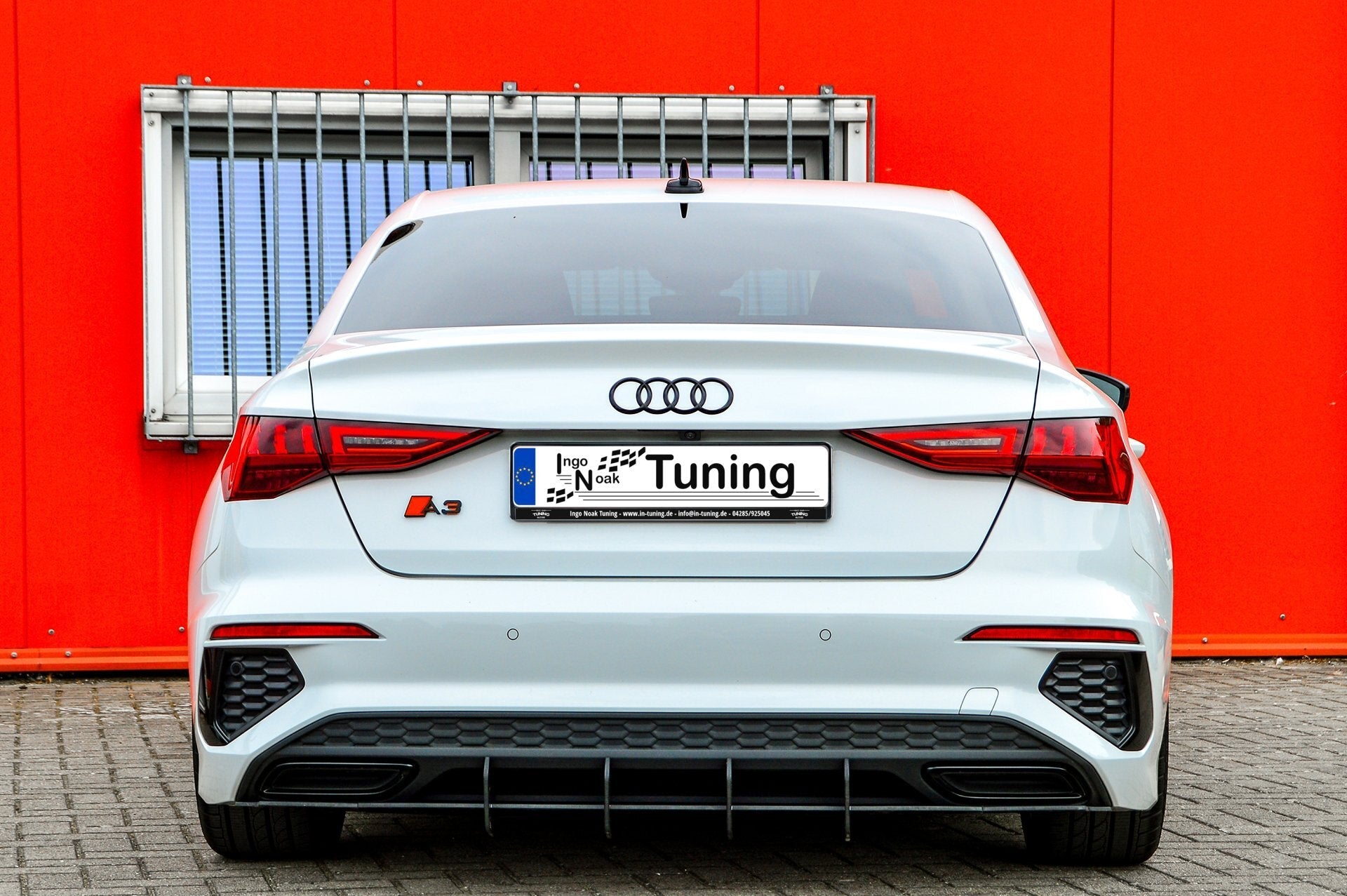 Gefräster Heckansatz aus ABS passend für Audi A3 8Y S-Line Limousine