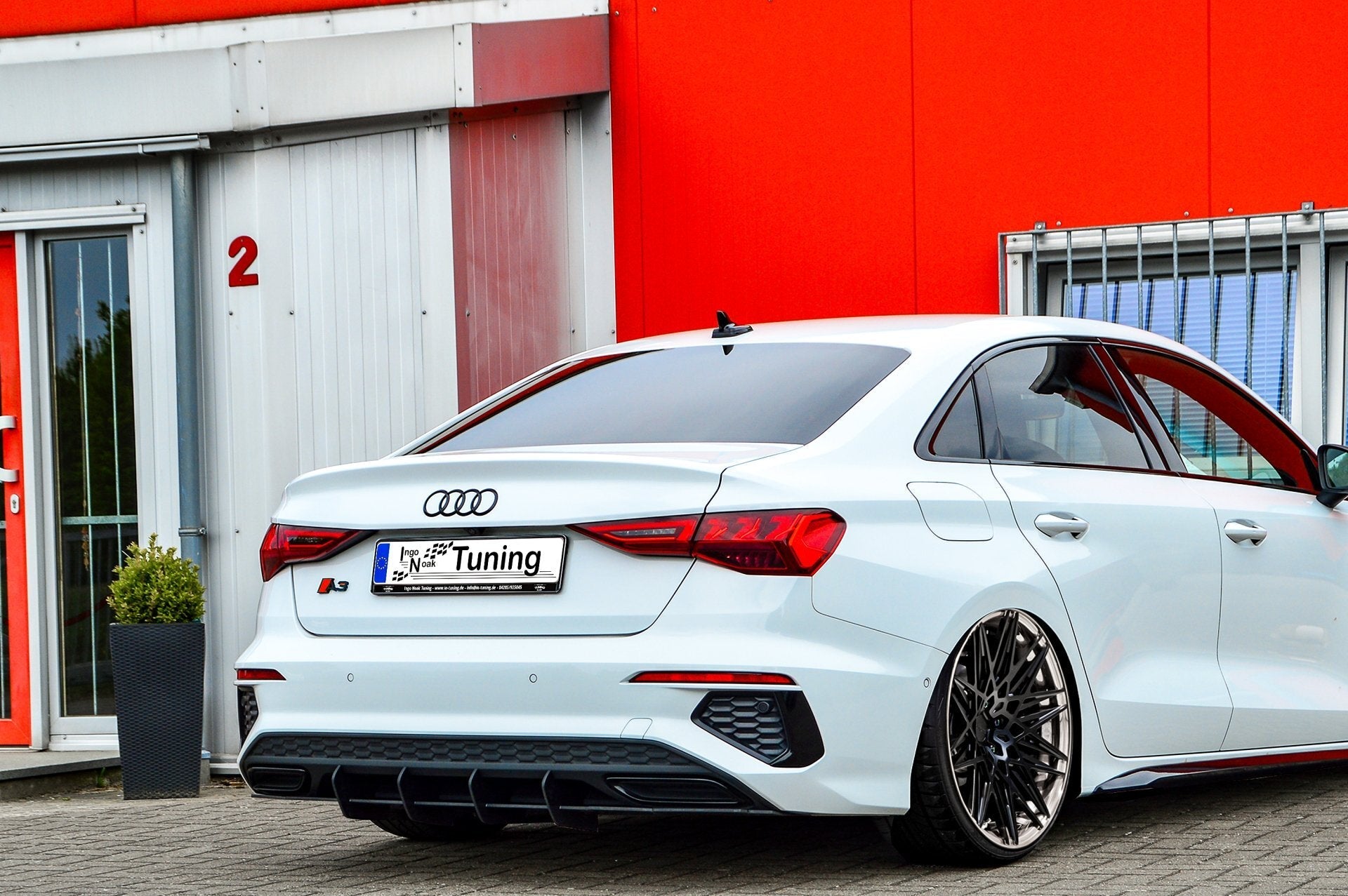 Gefräster Heckansatz aus ABS passend für Audi A3 8Y S-Line Limousine