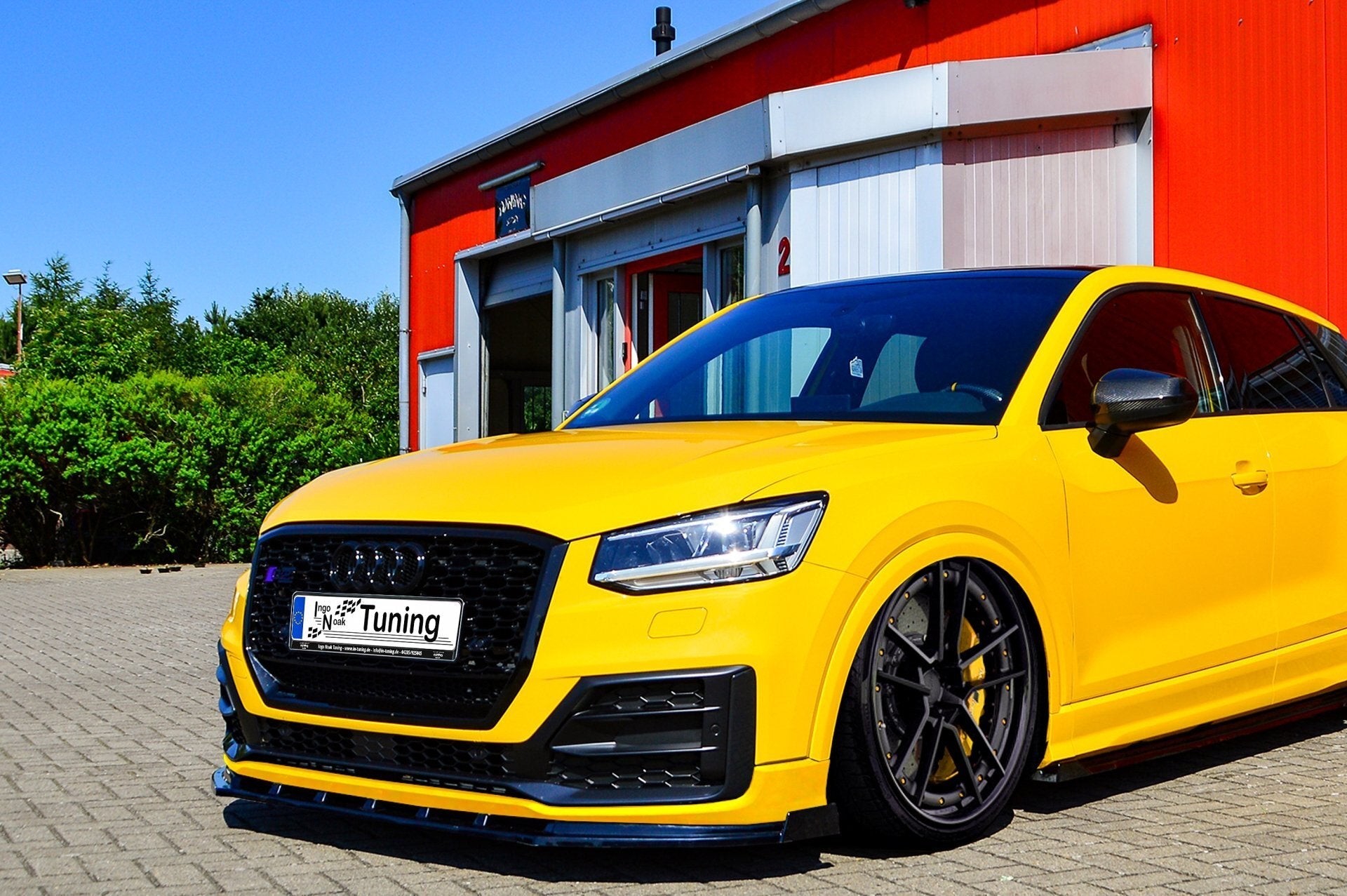 Cup Frontspoilerlippe mit Wing passend für Audi Q2 Sport GA aus ABS