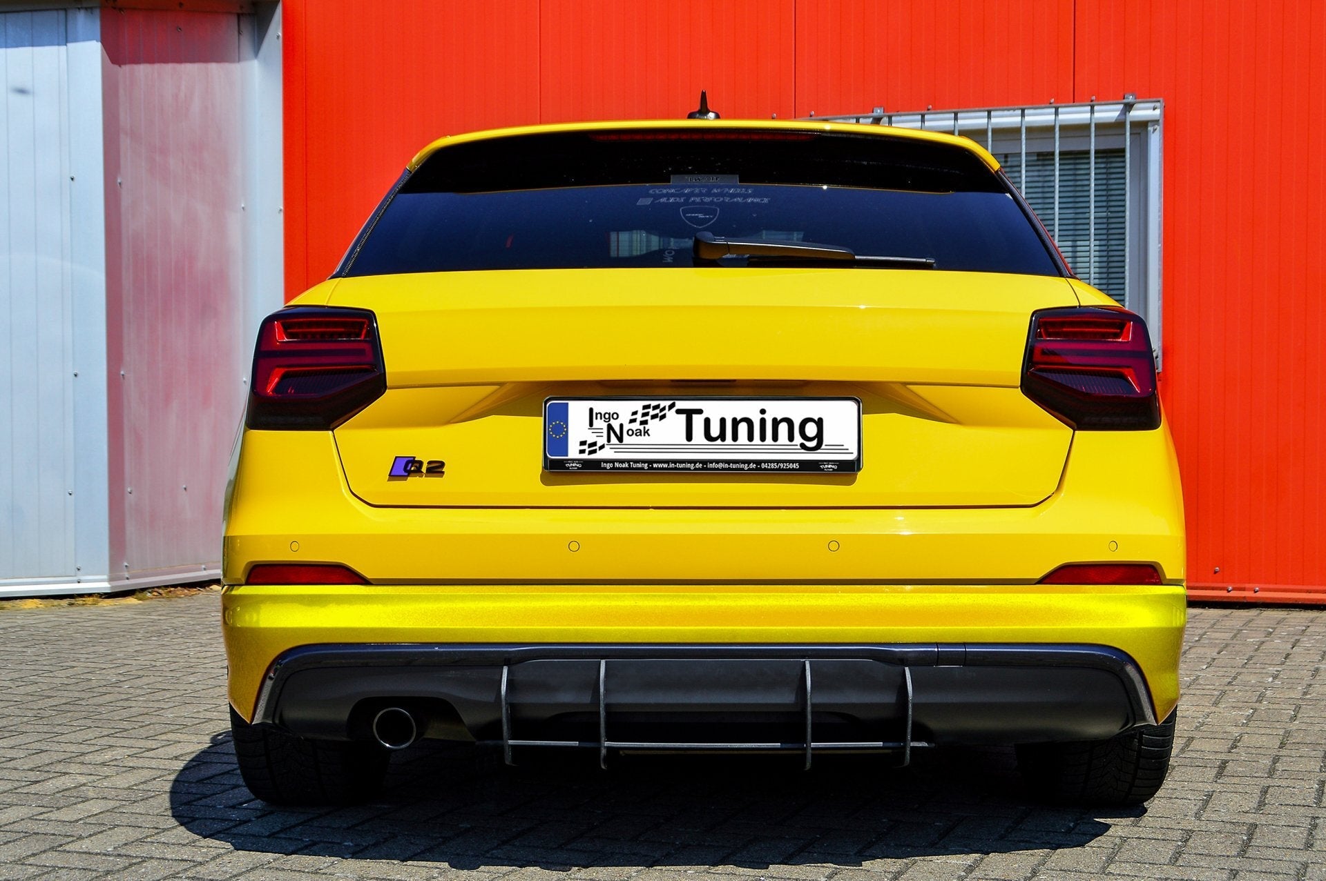 Gefräster Heckansatz mit Finnen passend für Audi Q2 Sport GA