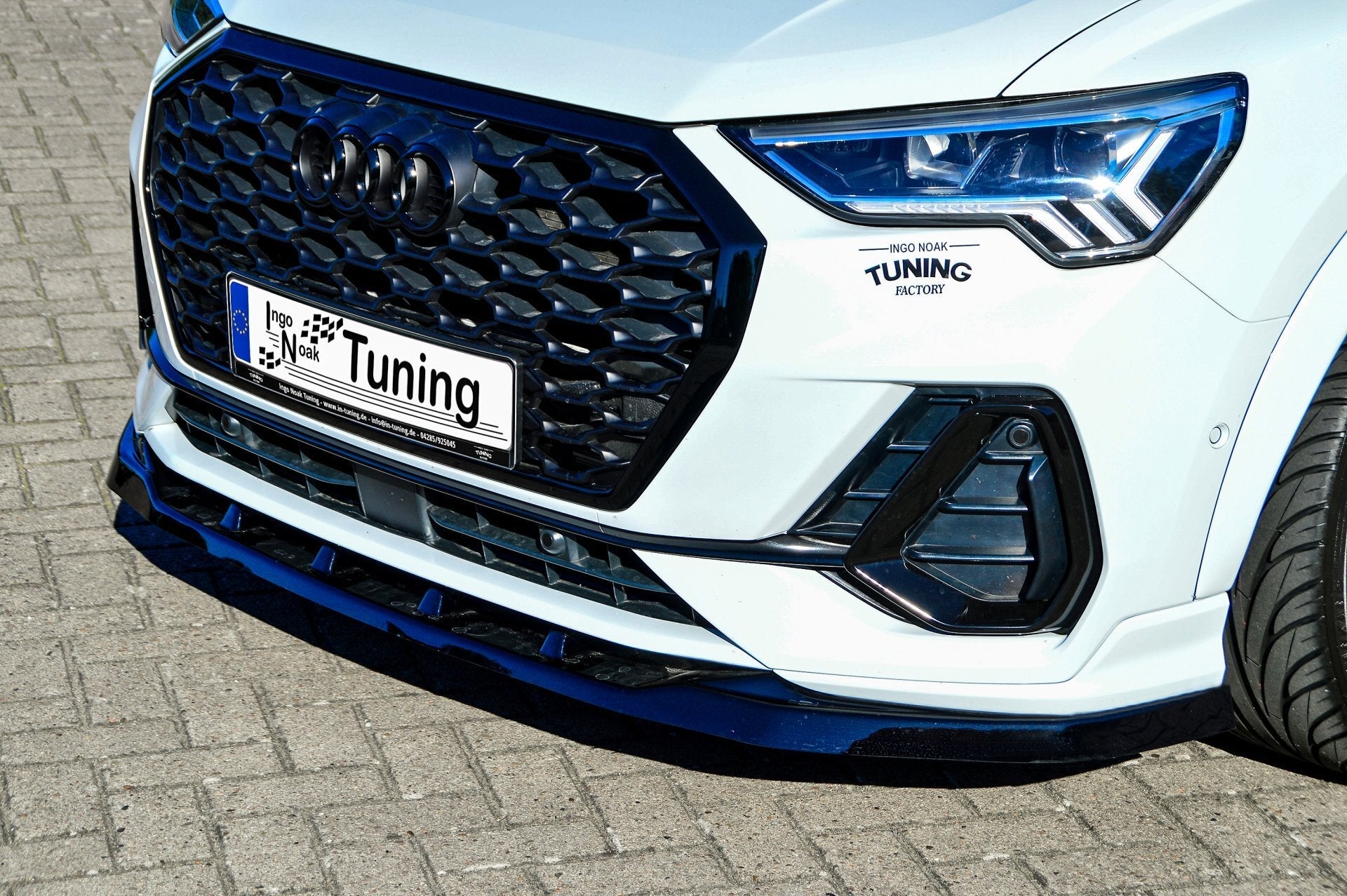 Cup Frontspoilerlippe passend für Audi Q3 F3/F3N mit S-Line aus ABS