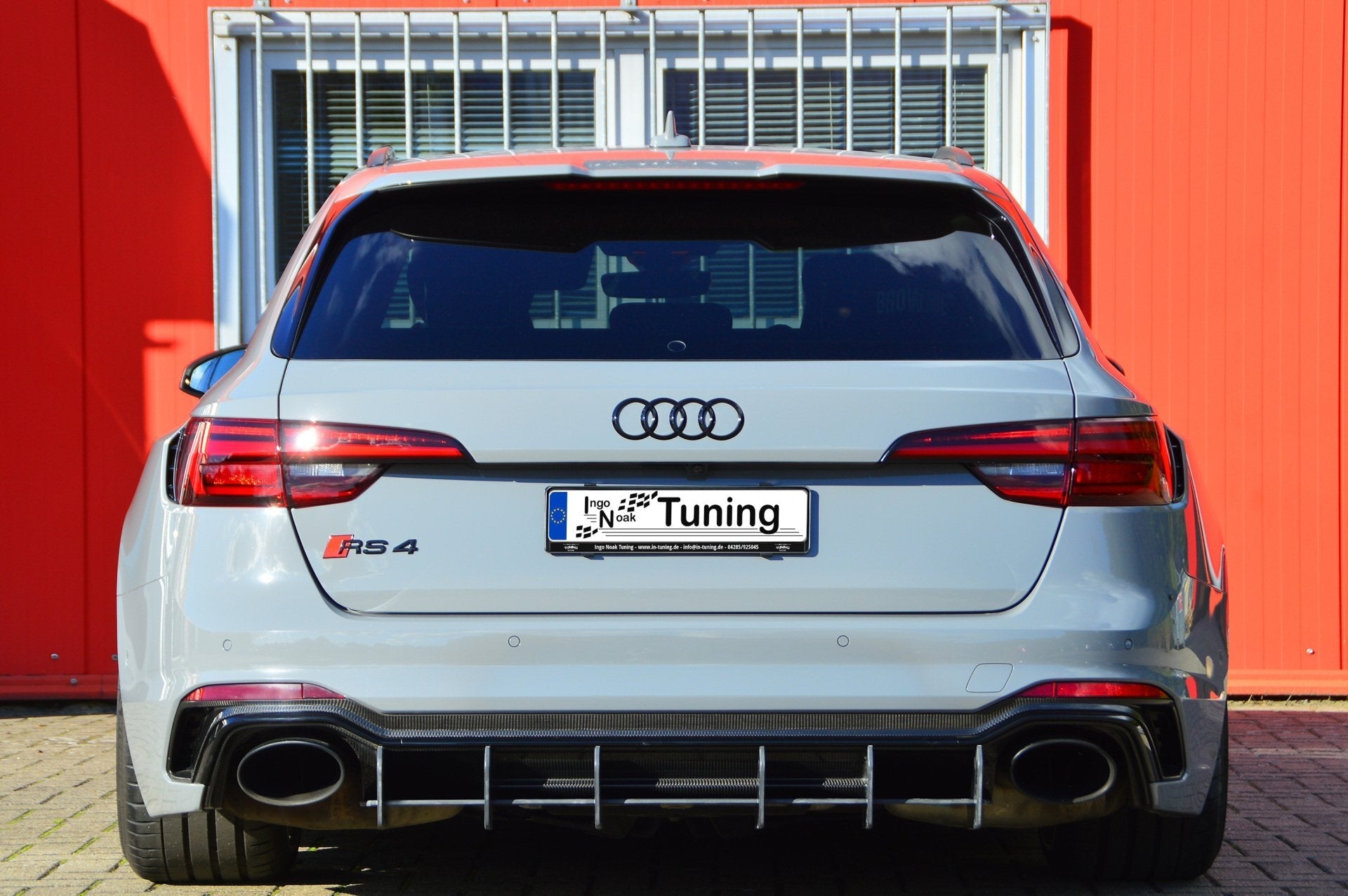 Gefräster Heckansatz aus ABS passend für Audi RS4 B9