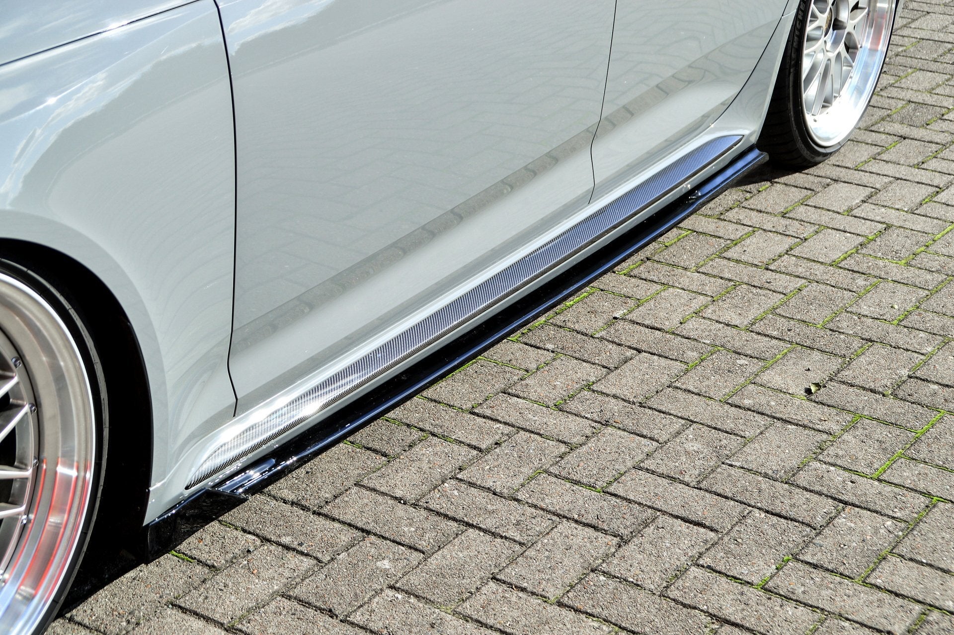 Seitenschweller mit Wing vorne passend für Audi RS4 B9