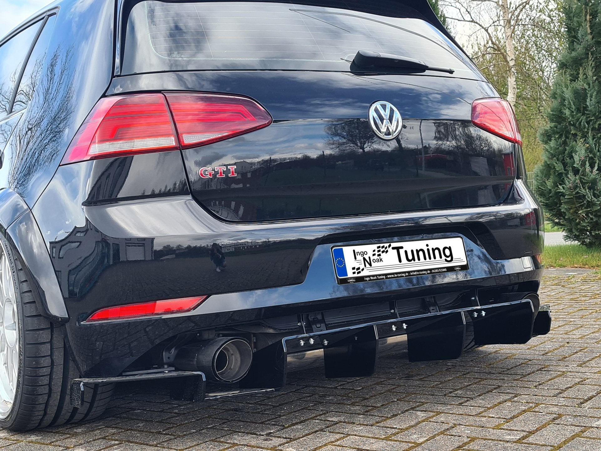 Gefräster Heckansatz mit Seitenteilen passend für VW Golf 7 GTI Facelift