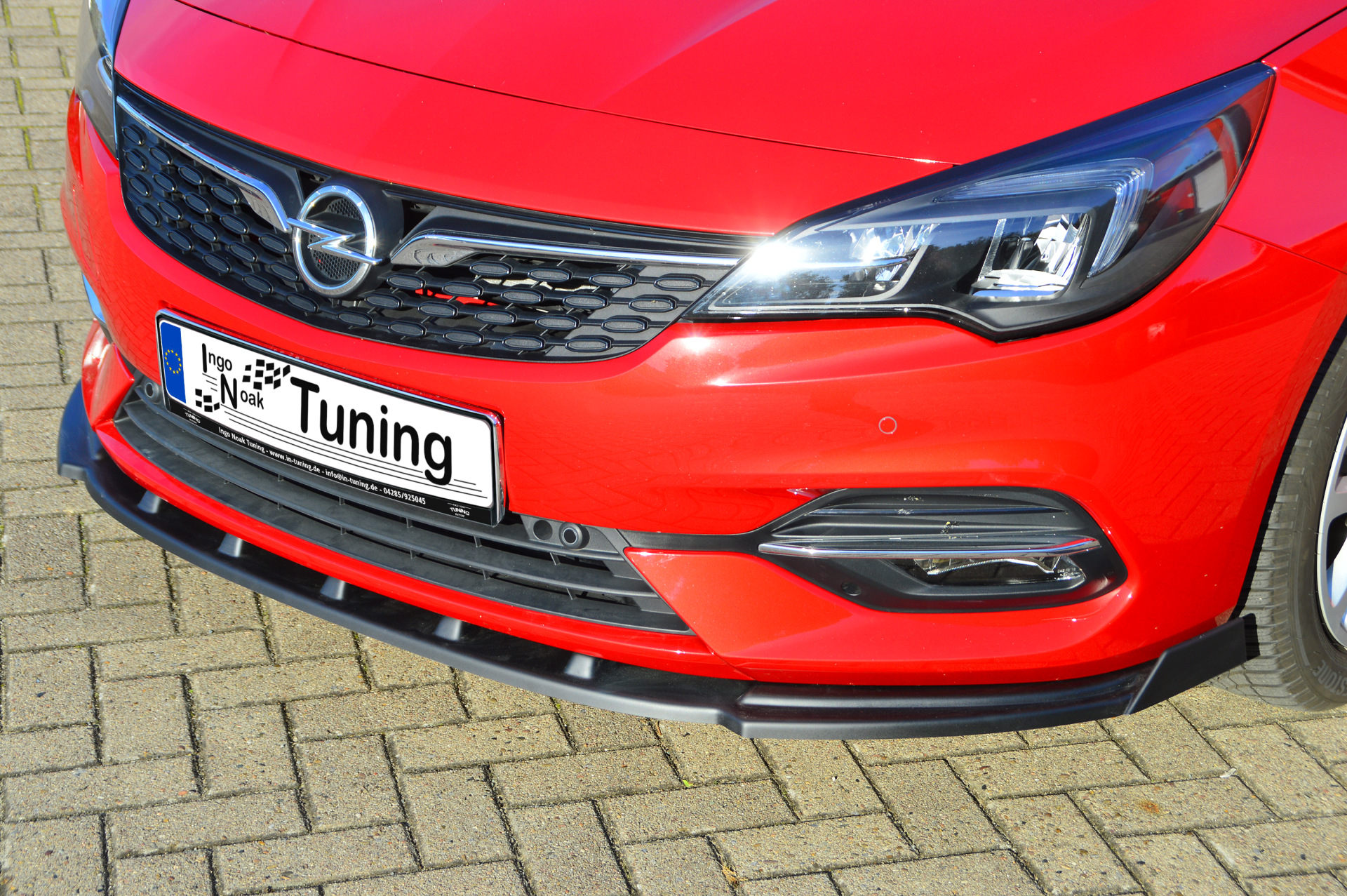 Cup Frontspoilerlippe mit Wing passend für Opel Astra K 5 Türer + Sportstourer