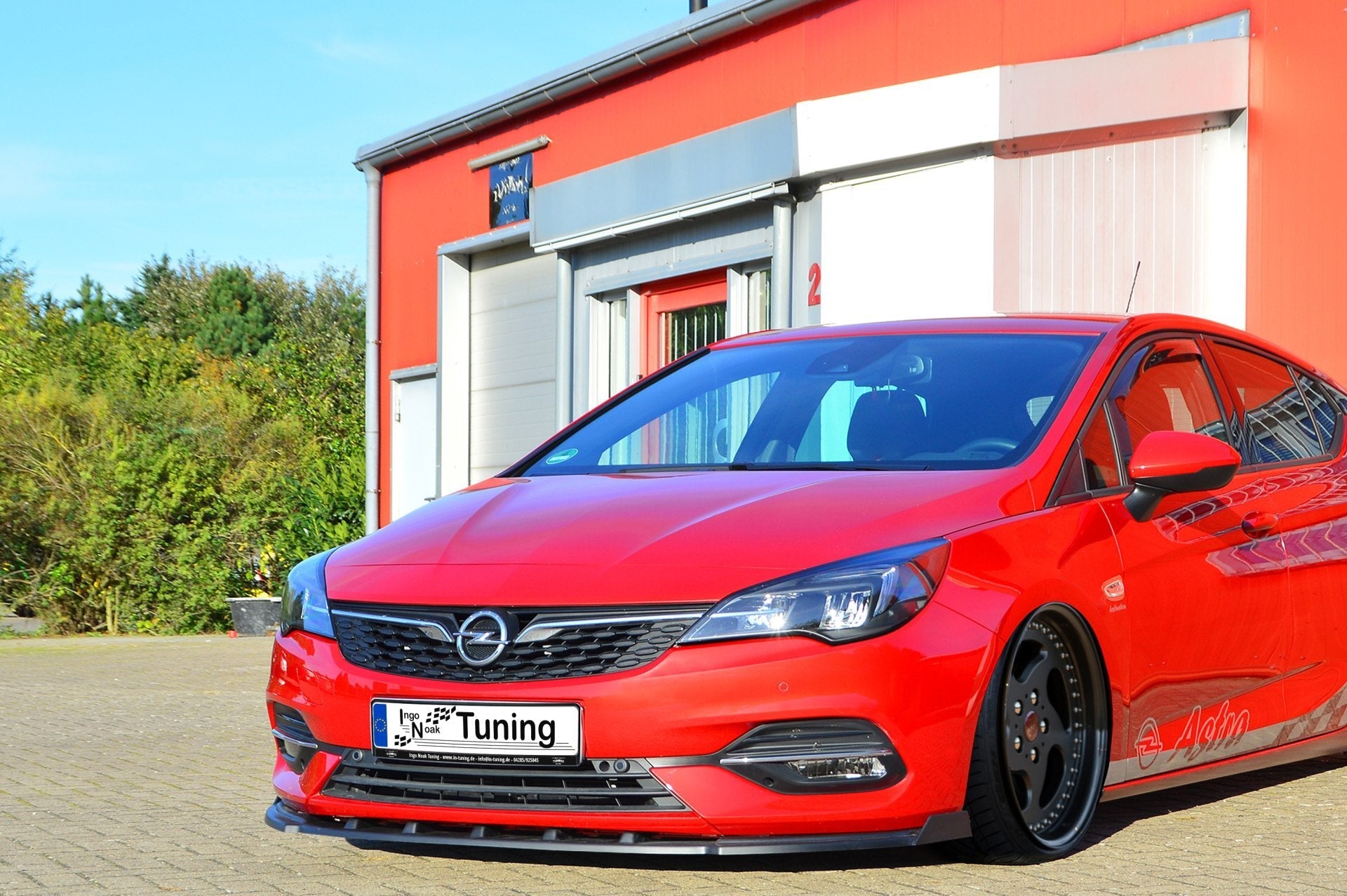 Cup Frontspoilerlippe mit Wing passend für Opel Astra K 5 Türer + Sportstourer