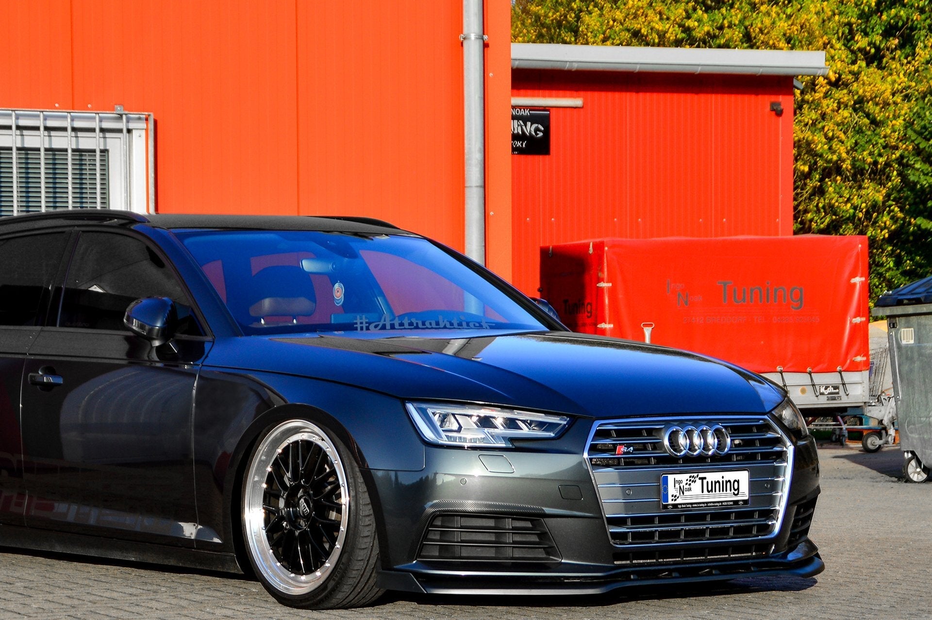 Cup Frontspoilerlippe mit Wings passend für Audi A4 B9
