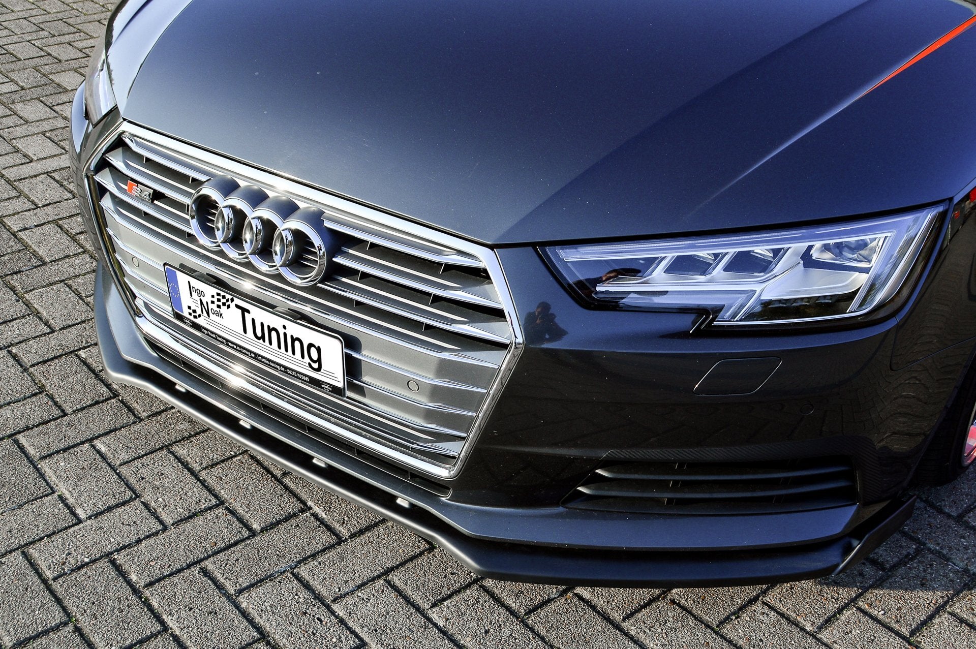 Cup Frontspoilerlippe mit Wings passend für Audi A4 B9