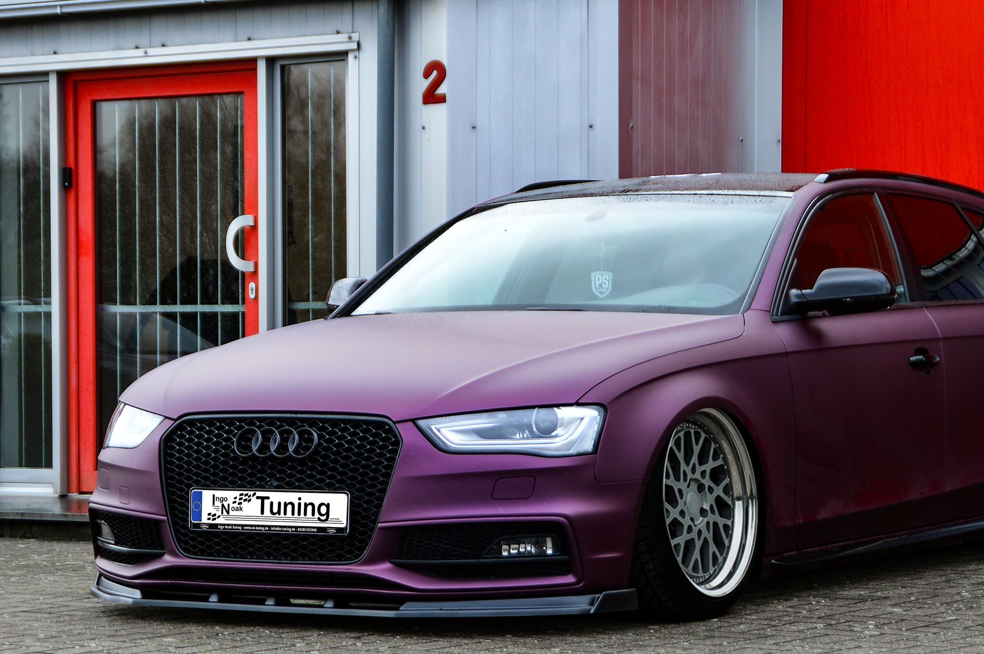 Cup Frontspoilerlippe mit Wings passend für Audi A4+ S4 B8 Facelift S-Line