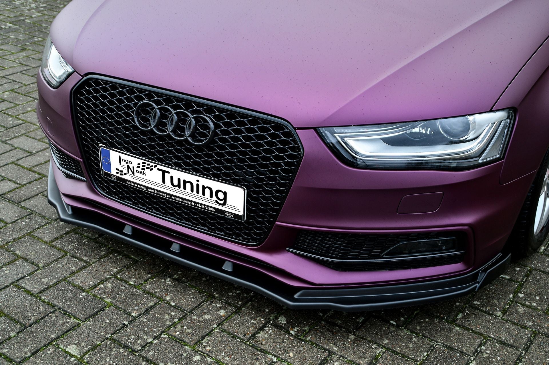 Cup Frontspoilerlippe mit Wings passend für Audi A4+ S4 B8 Facelift S-Line