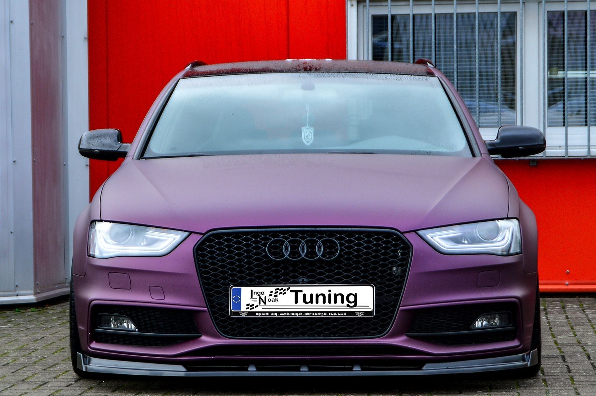 Cup Frontspoilerlippe mit Wings passend für Audi A4+ S4 B8 Facelift S-Line