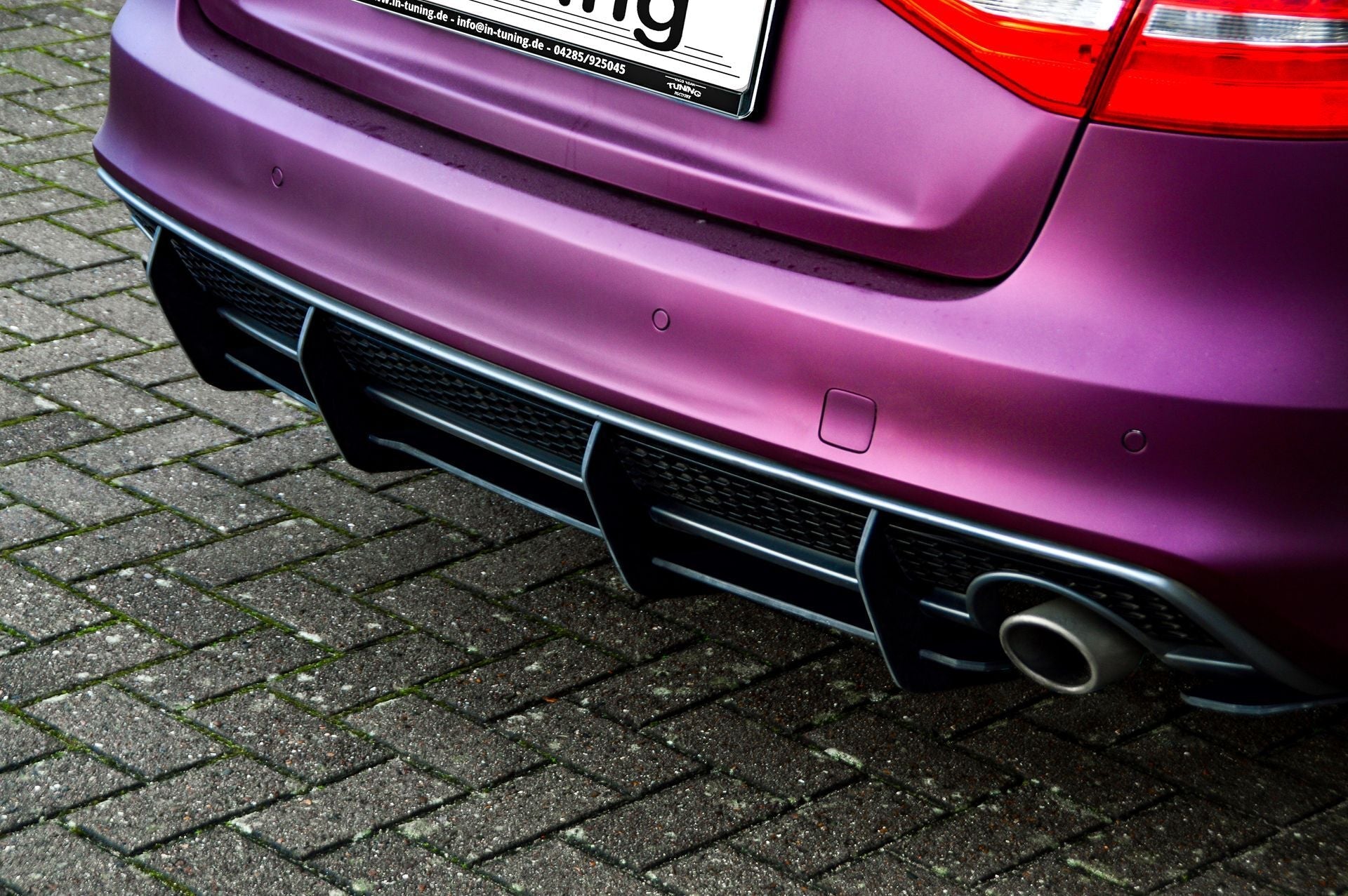 Gefräster Heckansatz aus ABS passend für Audi A4 + S4 B8 Facelift