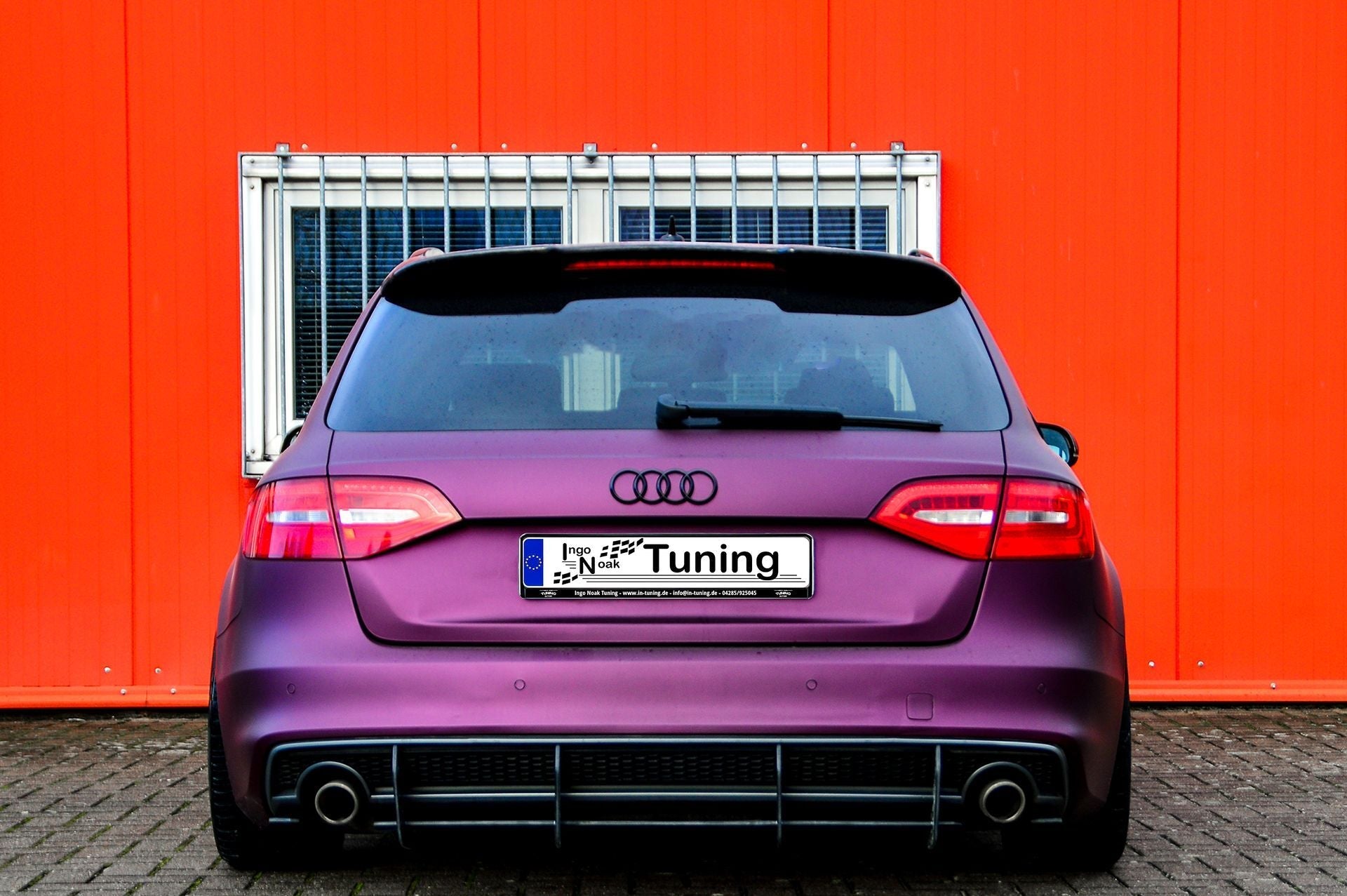 Gefräster Heckansatz aus ABS passend für Audi A4 + S4 B8 Facelift