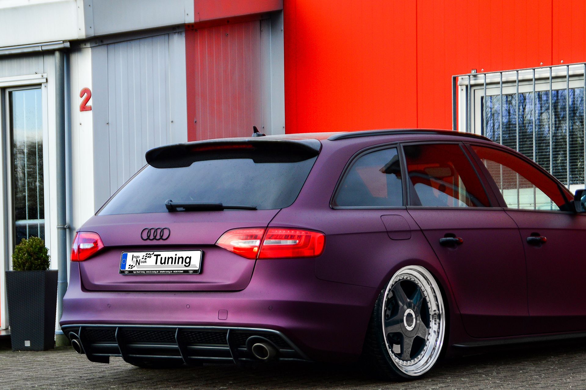 Gefräster Heckansatz aus ABS passend für Audi A4 + S4 B8 Facelift