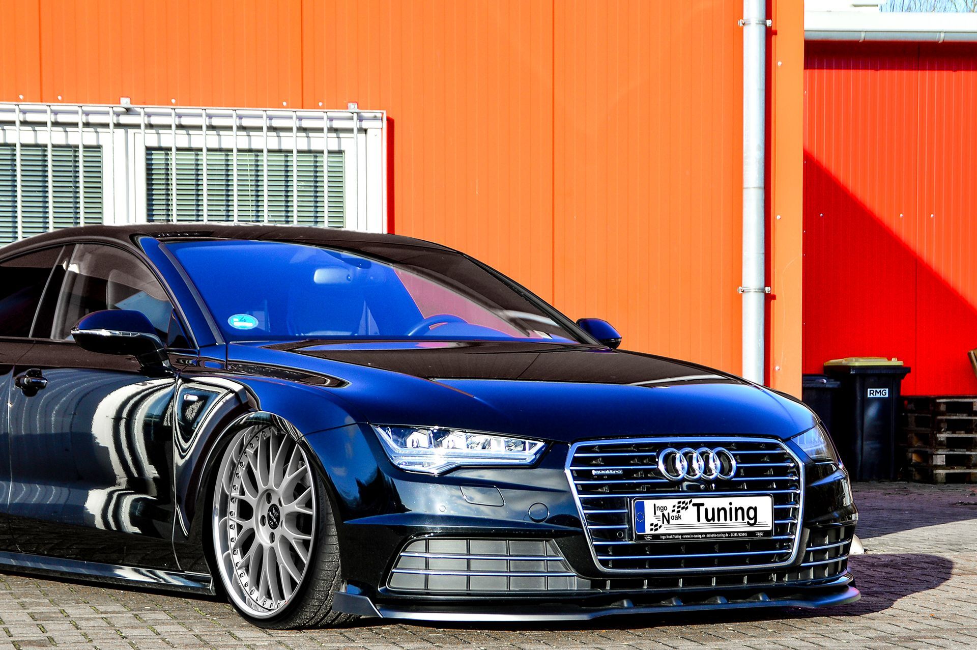 Cup Frontspoilerlippe mit Wings passend für Audi A7 C7 4G Facelift