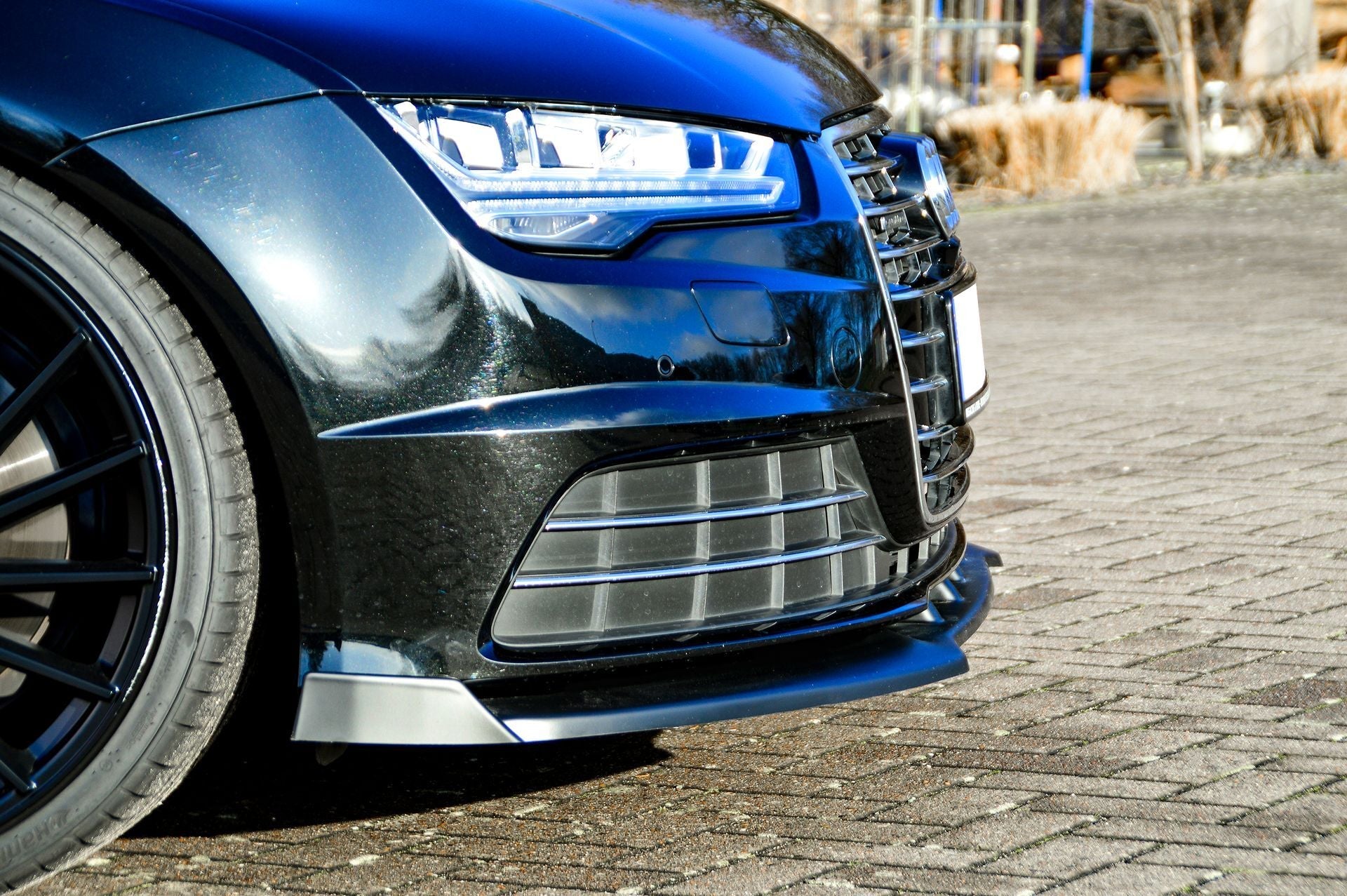 Cup Frontspoilerlippe mit Wings passend für Audi A7 C7 4G Facelift
