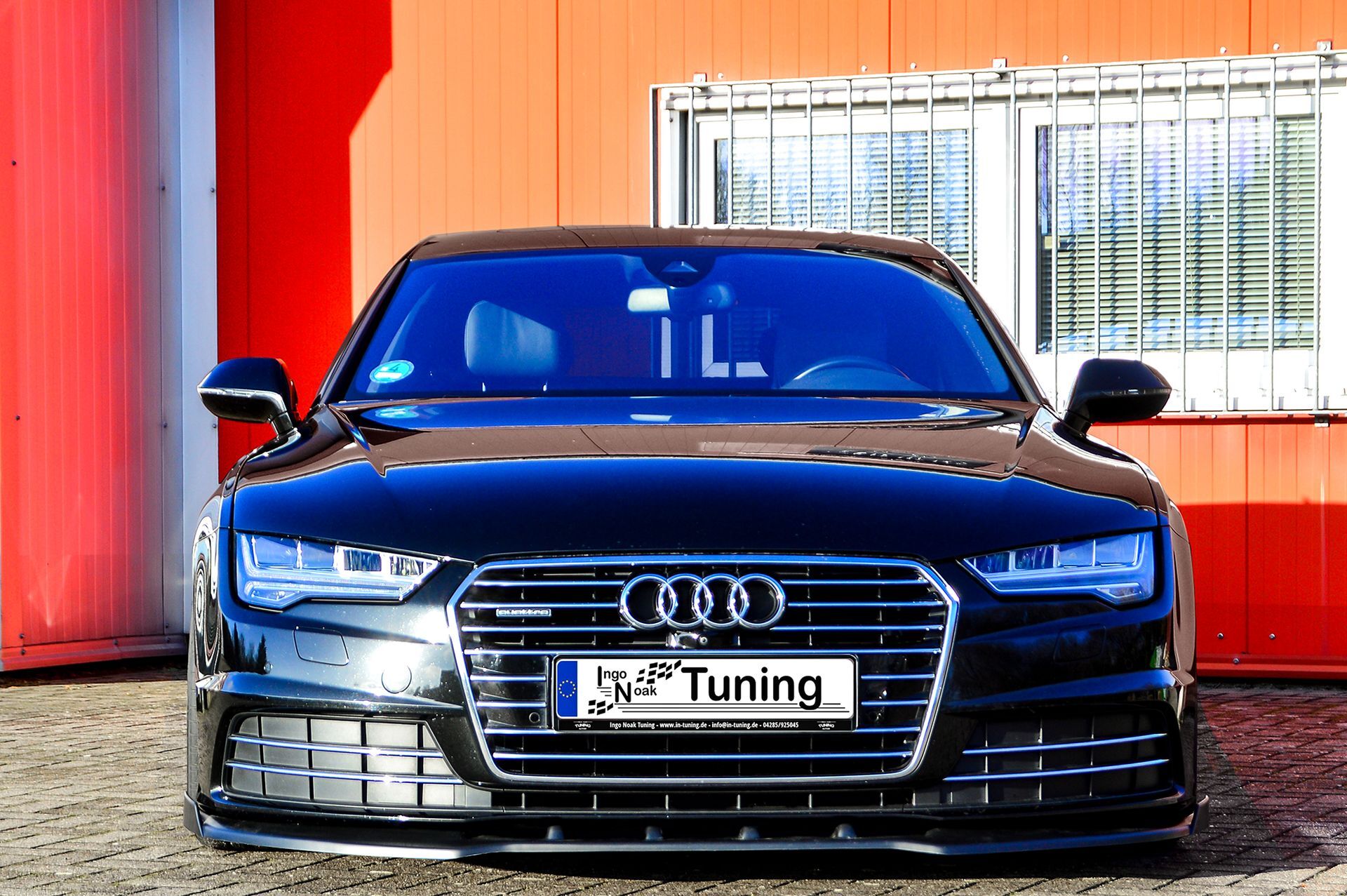 Cup Frontspoilerlippe mit Wings passend für Audi A7 C7 4G Facelift