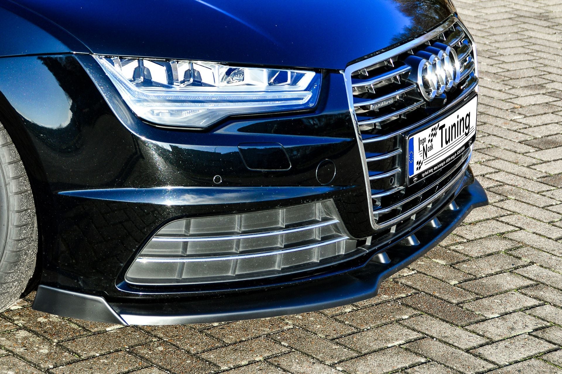 Cup Frontspoilerlippe mit Wings passend für Audi A7 C7 4G Facelift