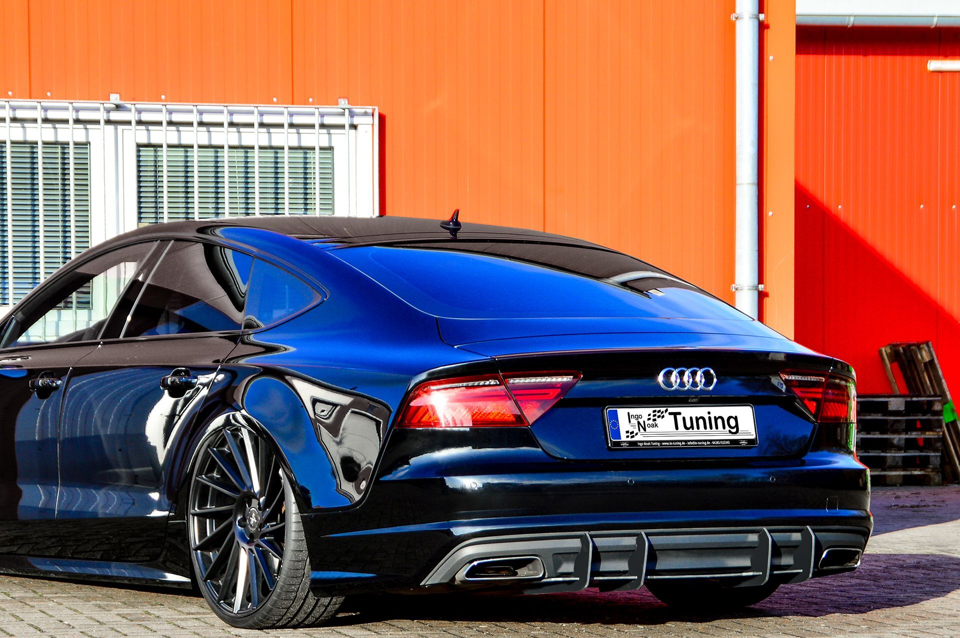 Gefräster Heckansatz aus ABS passend für Audi A7 C7 4G