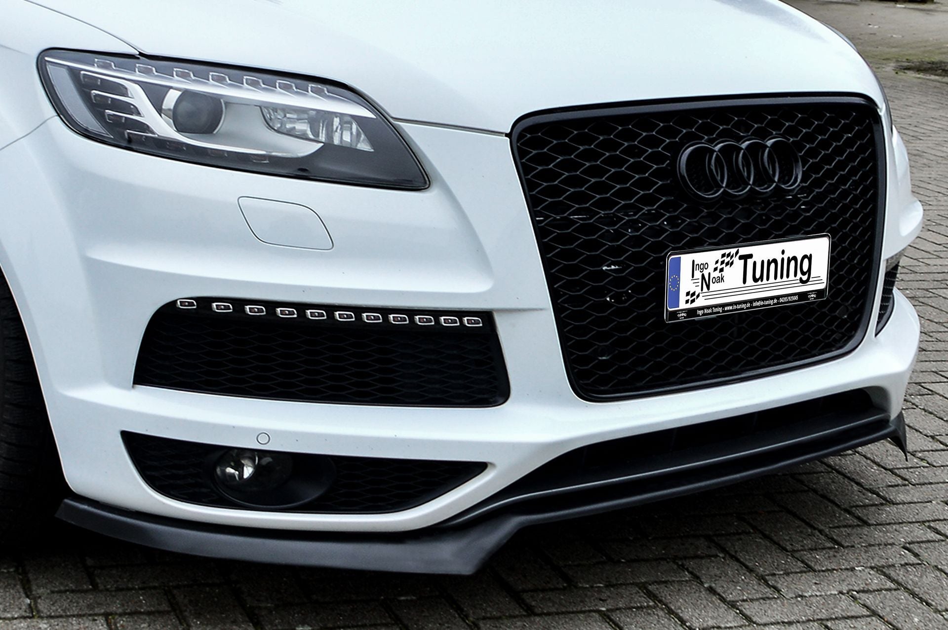 Cup Frontspoilerlippe passend für Audi Q7 4L mit S-Line aus ABS