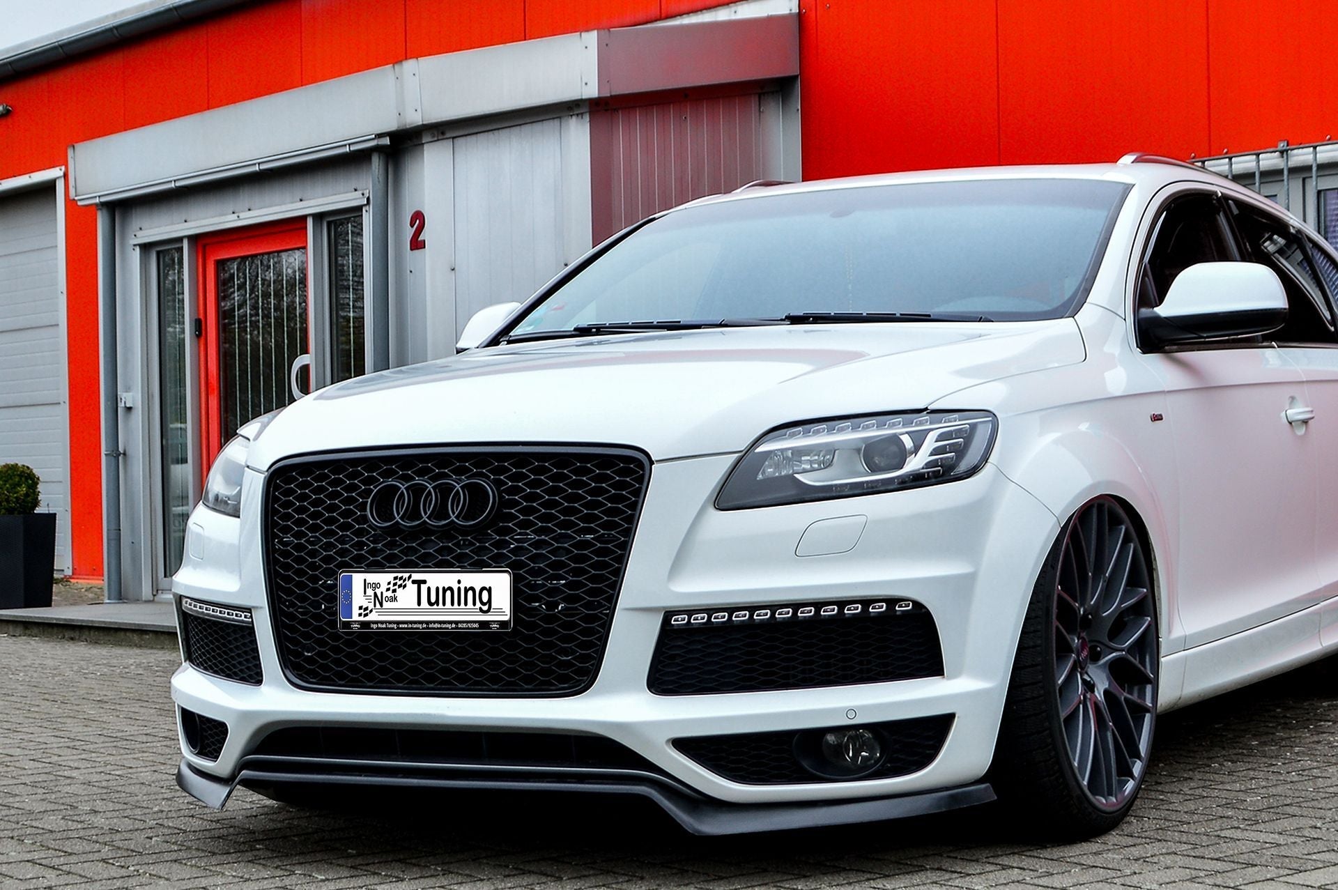 Cup Frontspoilerlippe passend für Audi Q7 4L mit S-Line aus ABS