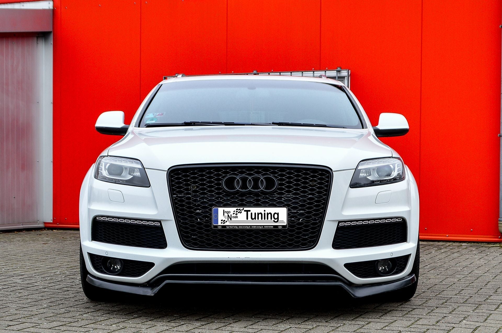 Cup Frontspoilerlippe passend für Audi Q7 4L mit S-Line aus ABS