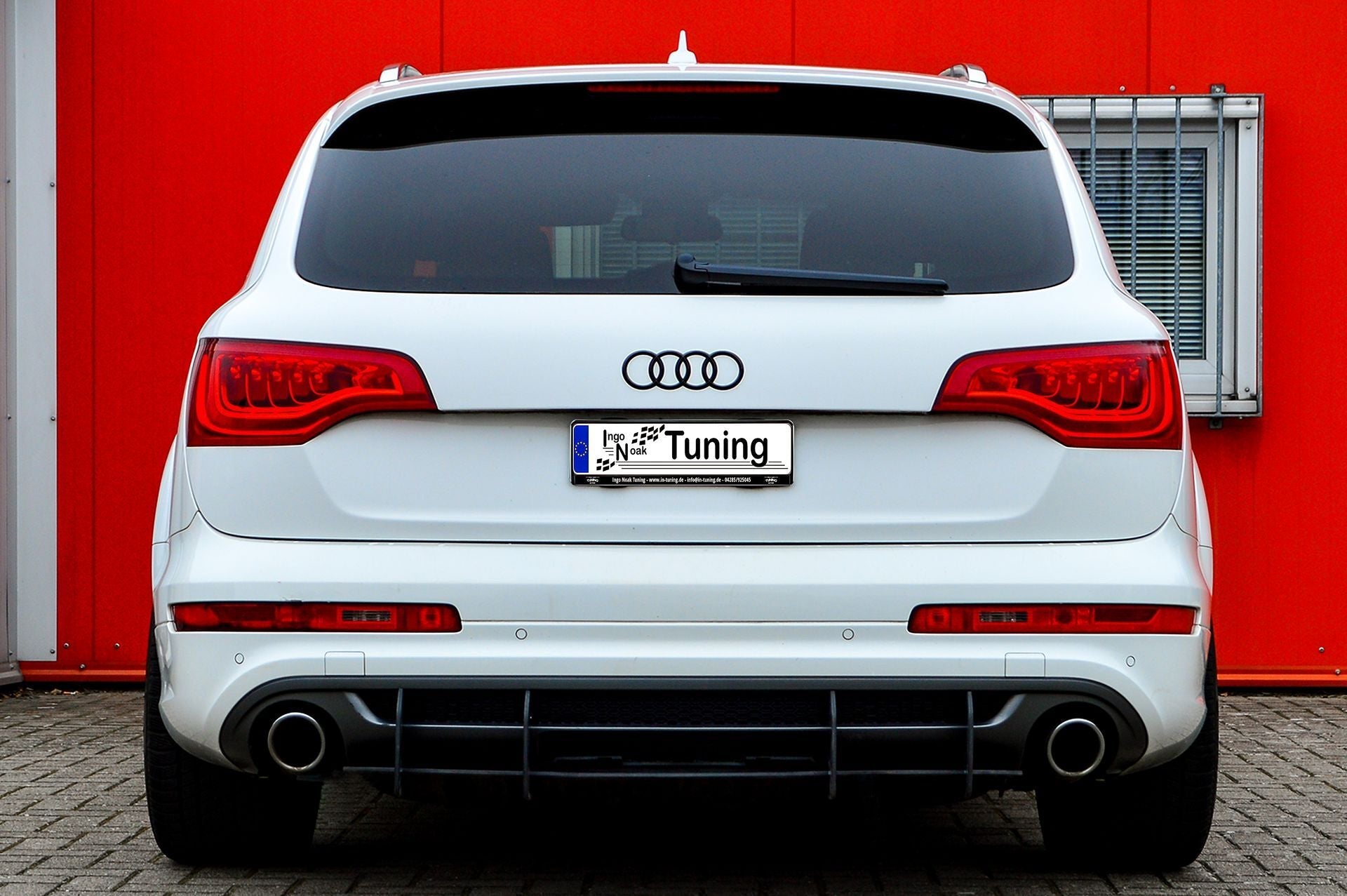 Gefräster Heckansatz mit Finnen passend für Audi Q7 4L mit S-Line