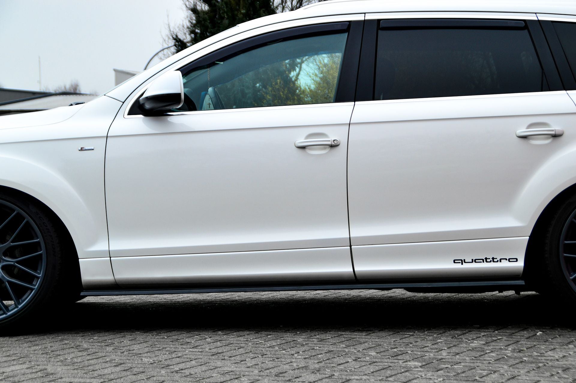 Cup Seitenschweller Satz passend für Audi Q7 4L mit S-Line aus ABS