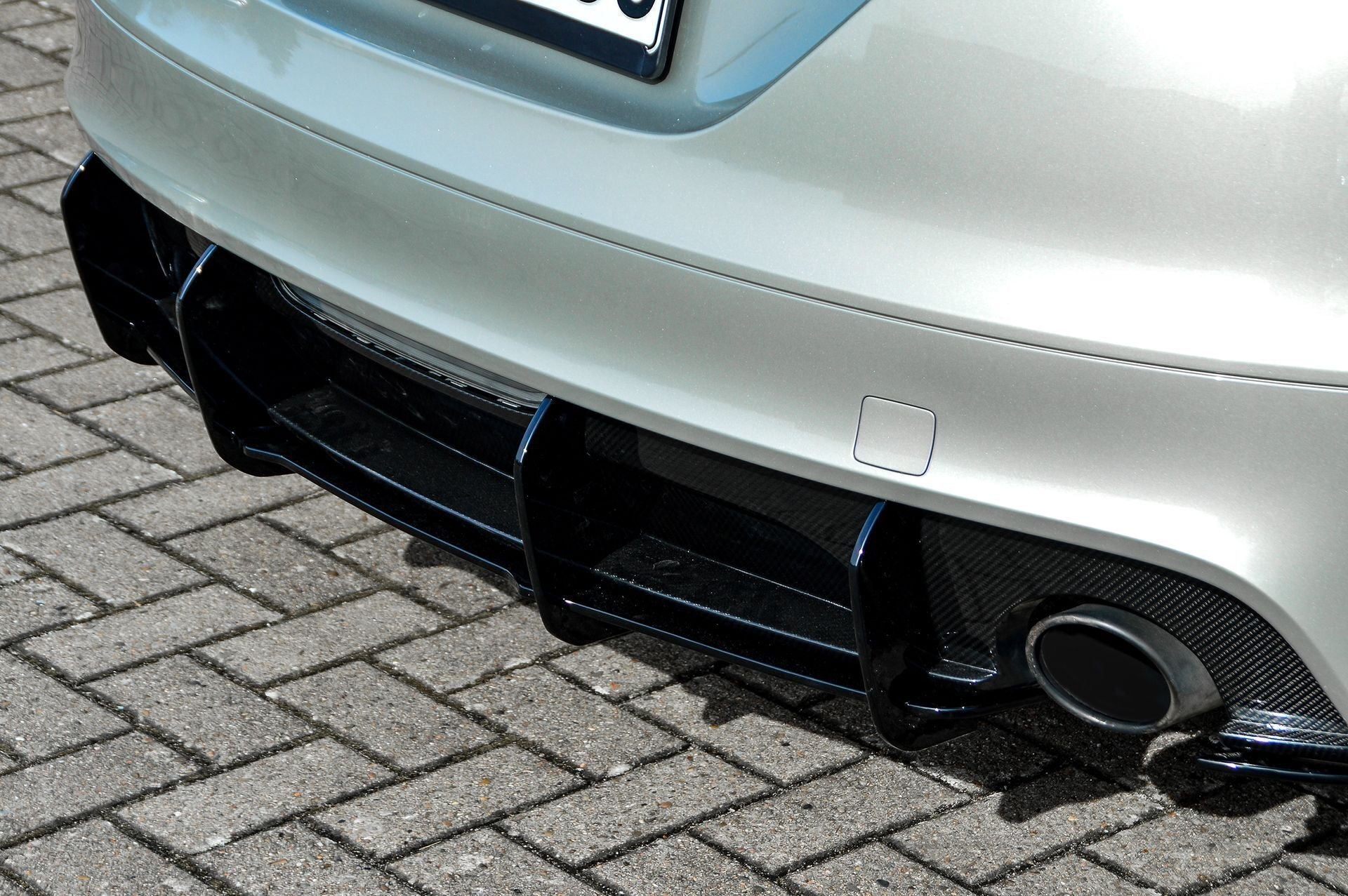Gefräster Heckansatz aus ABS passend für Audi TT 8J 3.2 V6 S-Line