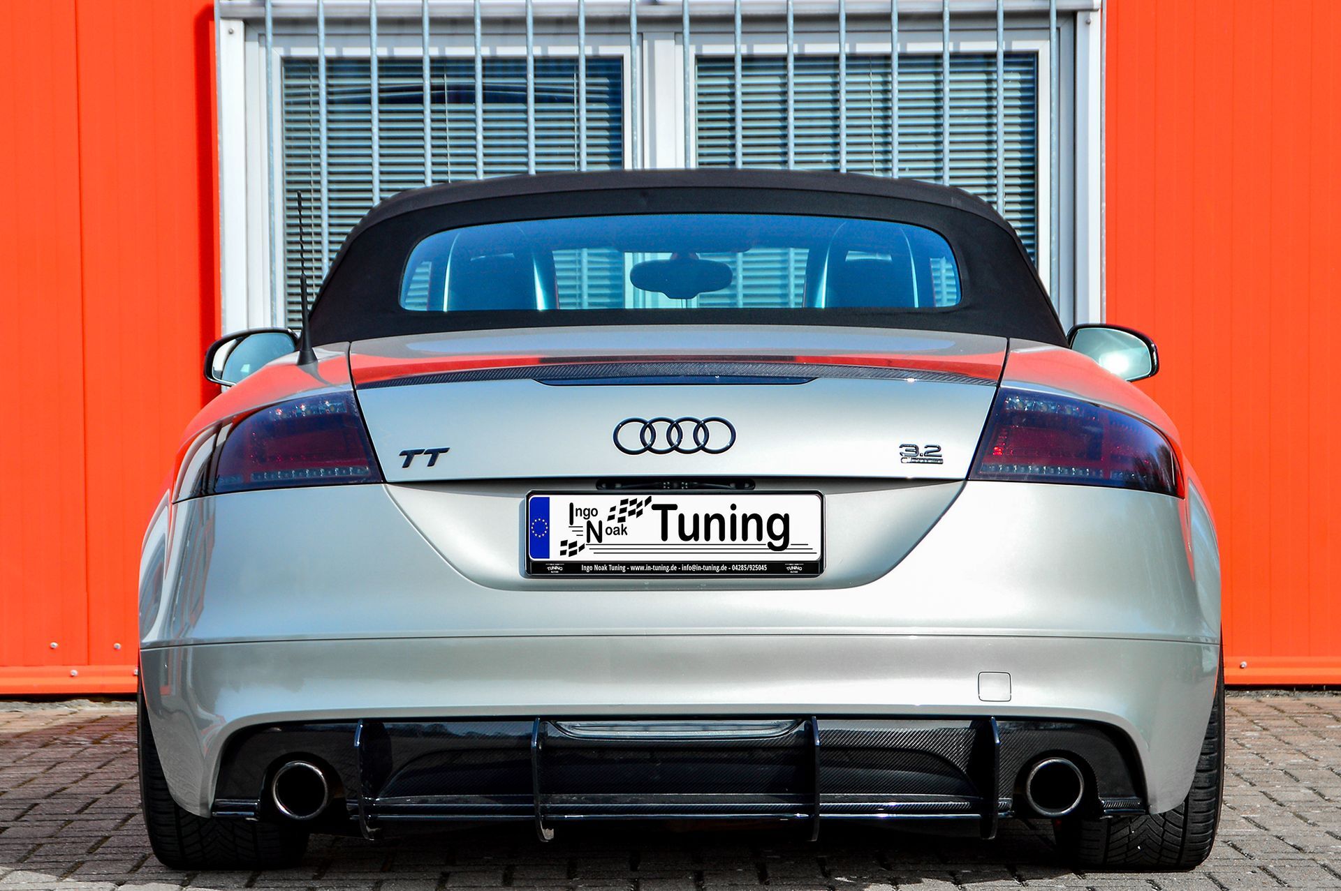 Gefräster Heckansatz aus ABS passend für Audi TT 8J 3.2 V6 S-Line