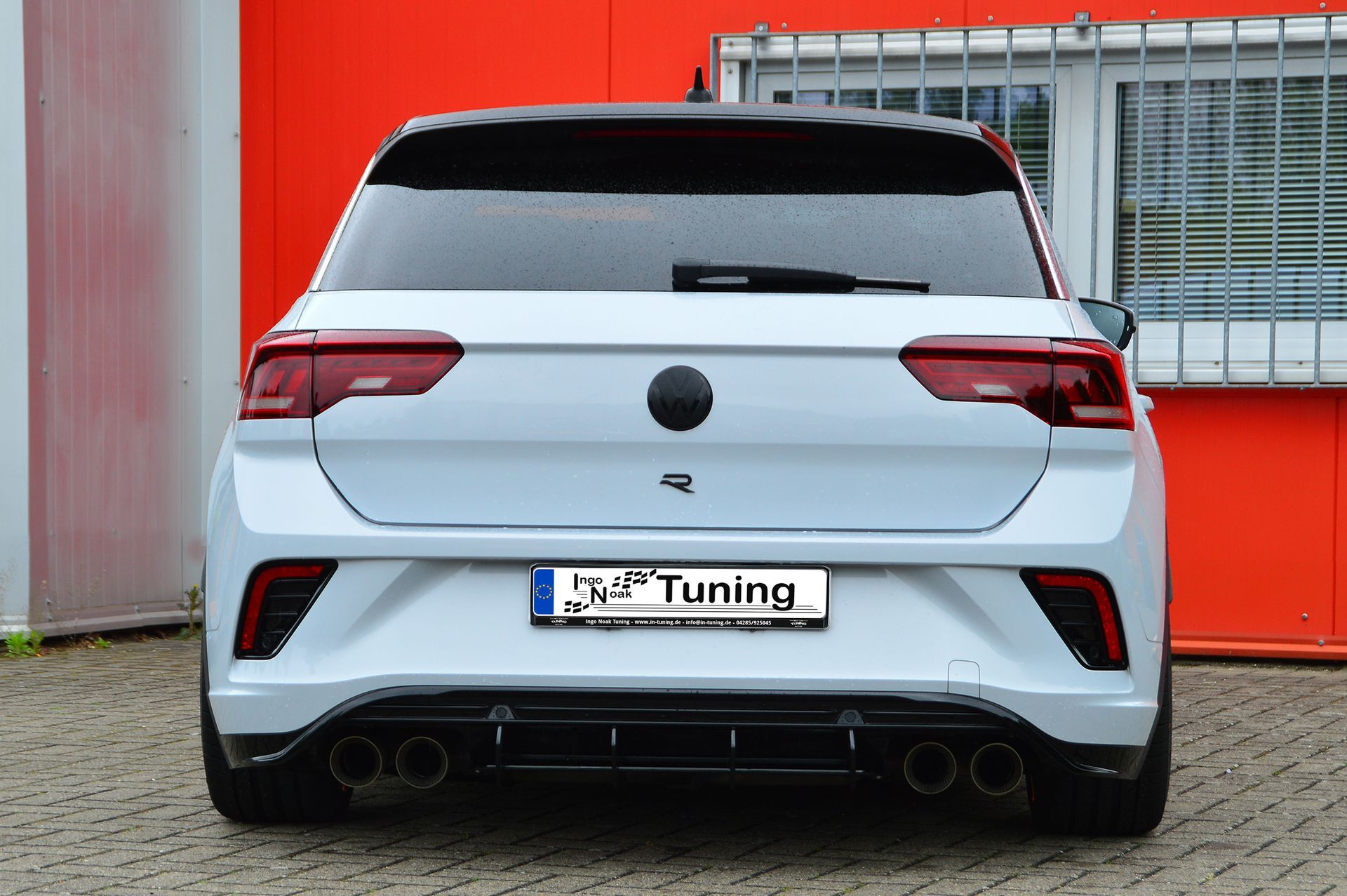 Gefräster Heckdiffusor aus ABS passend für VW T-ROC R 1