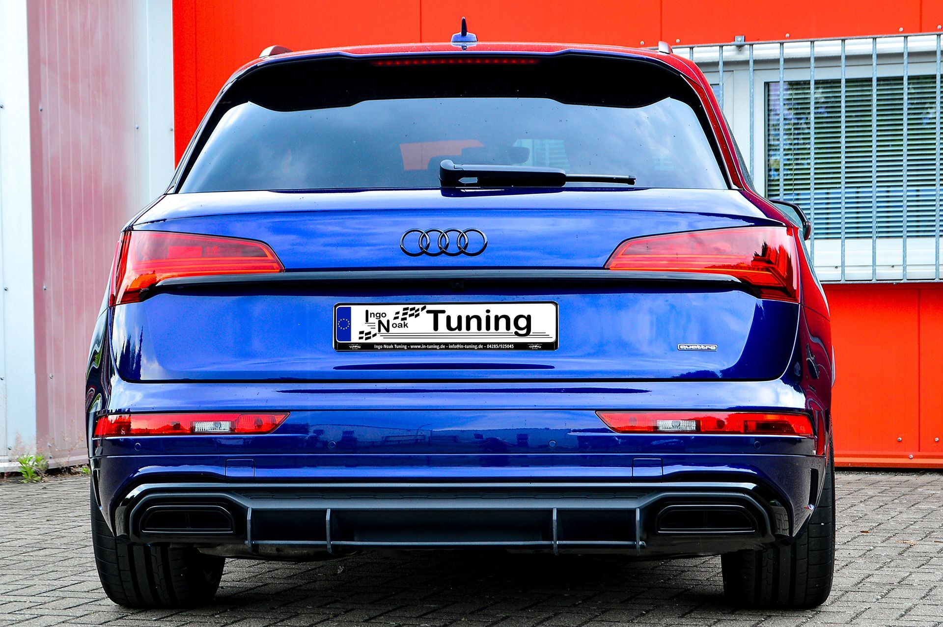 Gefräster Heckansatz mit Finnen passend für Audi Q5 FYB mit S-Line