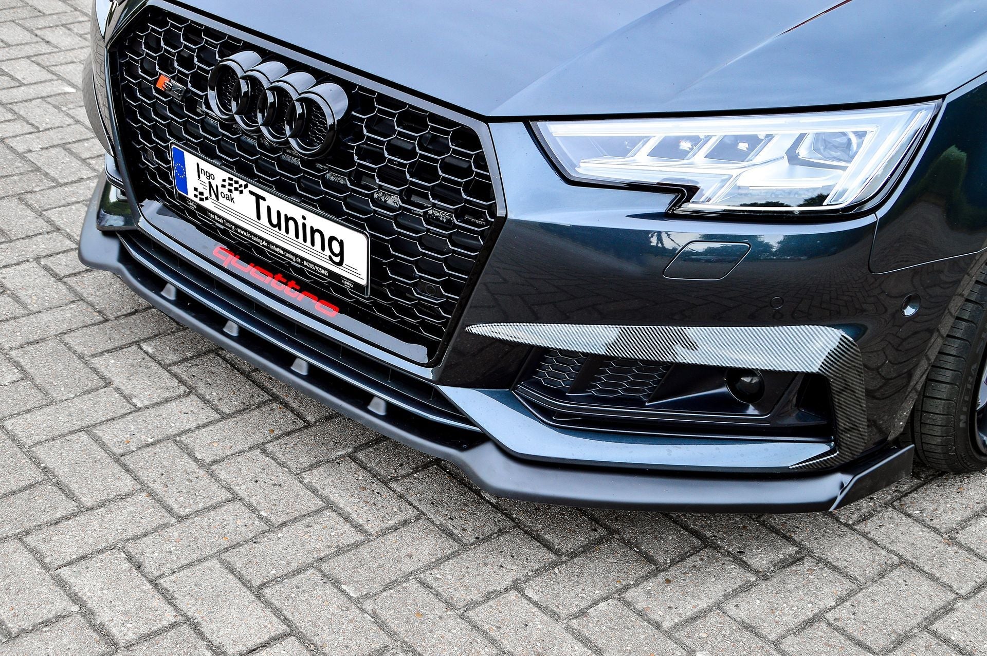 Cup Frontspoilerlippe V.2 mit Wings passend für Audi A4 S-Line + S4 B9