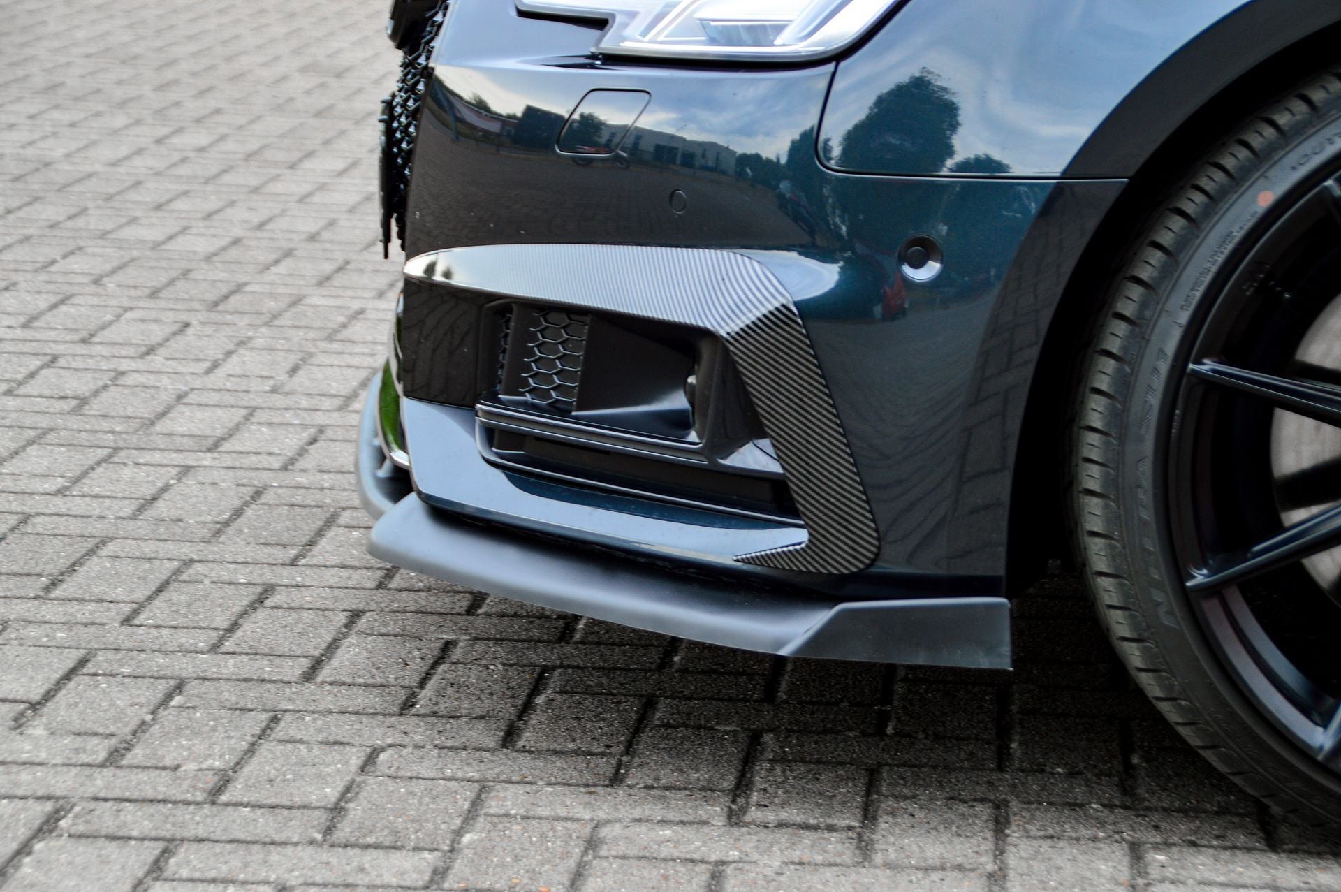 Cup Frontspoilerlippe V.2 mit Wings passend für Audi A4 S-Line + S4 B9