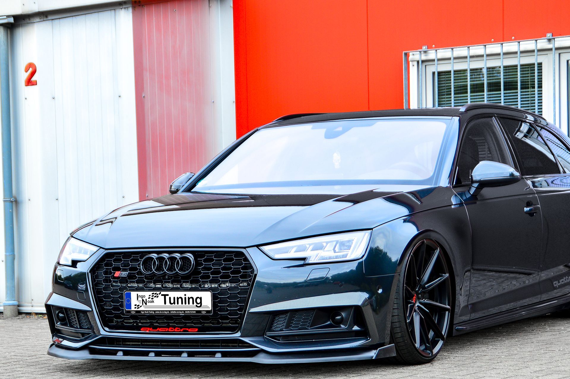Cup Frontspoilerlippe V.2 mit Wings passend für Audi A4 S-Line + S4 B9