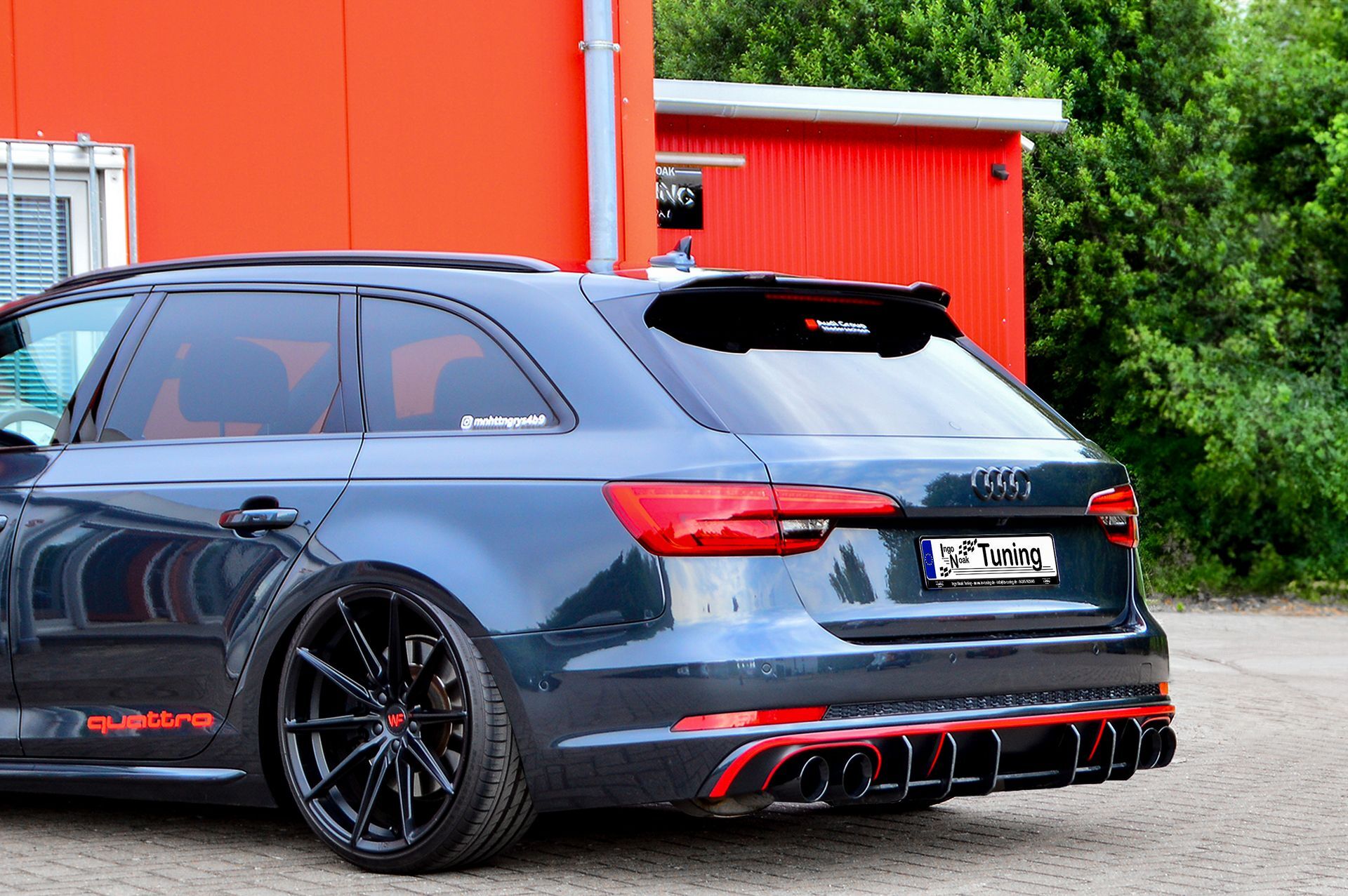 Gefräster Heckansatz aus ABS passend für Audi S4 B9