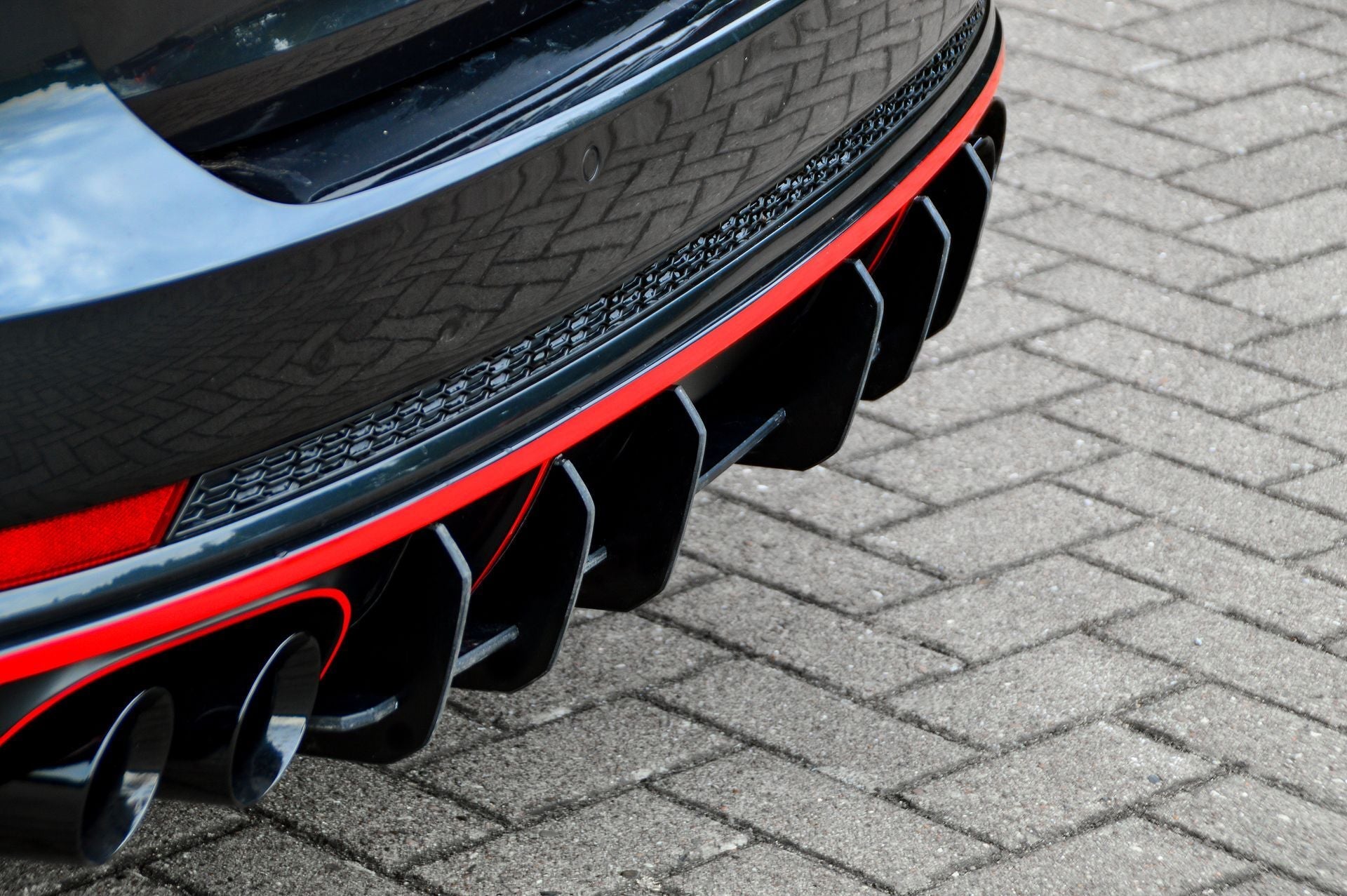 Gefräster Heckansatz aus ABS passend für Audi S4 B9