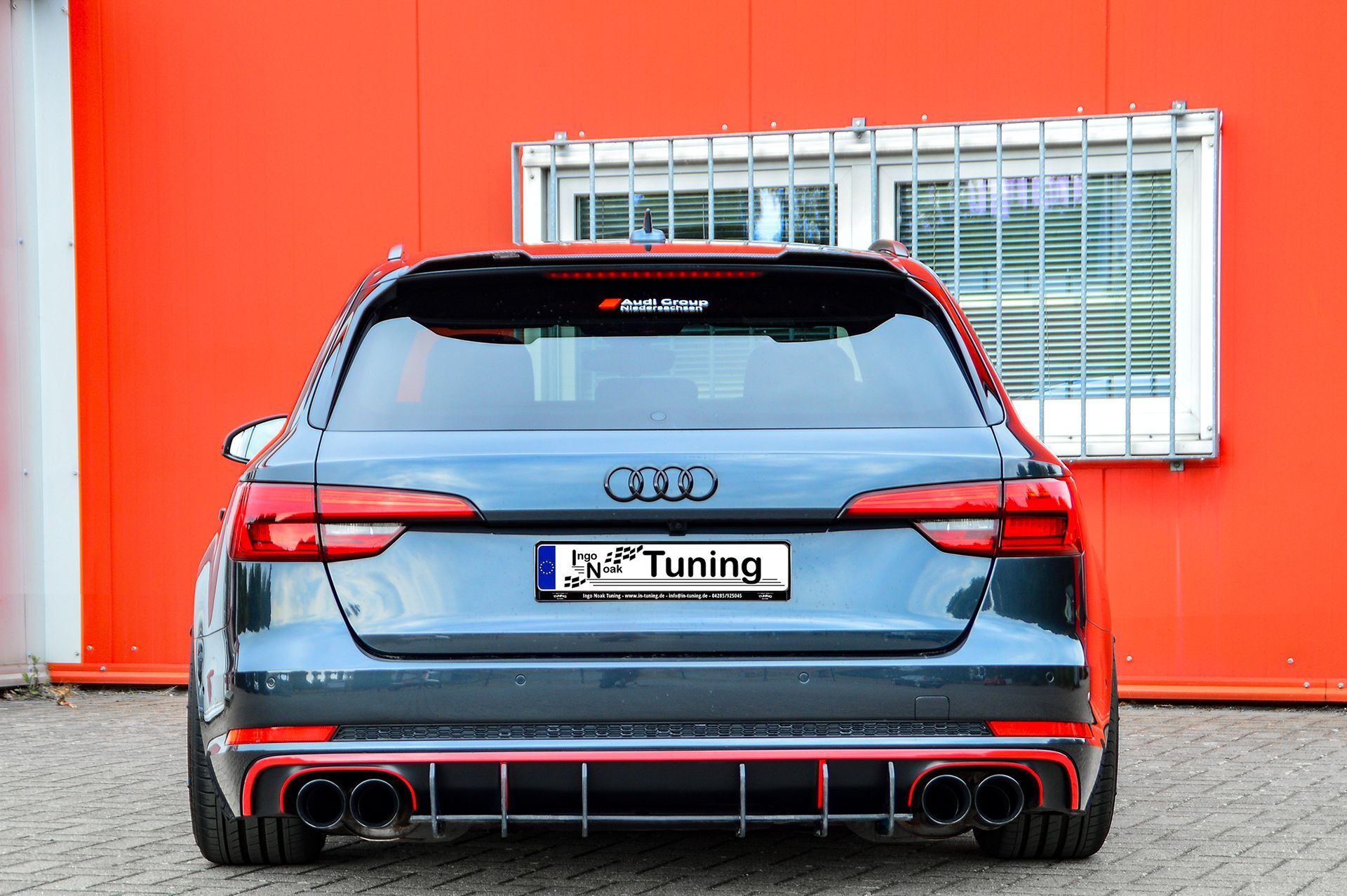 Gefräster Heckansatz aus ABS passend für Audi S4 B9