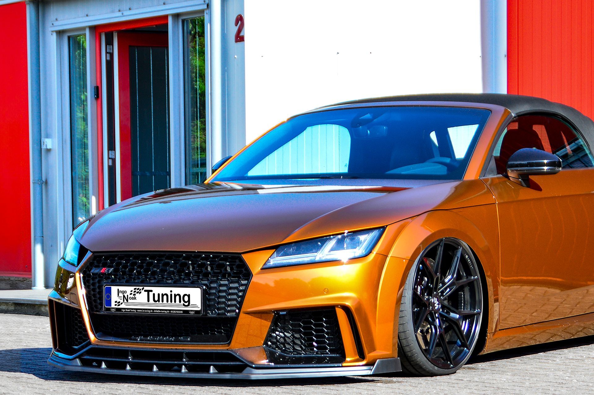 Spoilerschwert Frontspoiler Cuplippe mit Wing aus ABS passend für Audi TTRS 8S