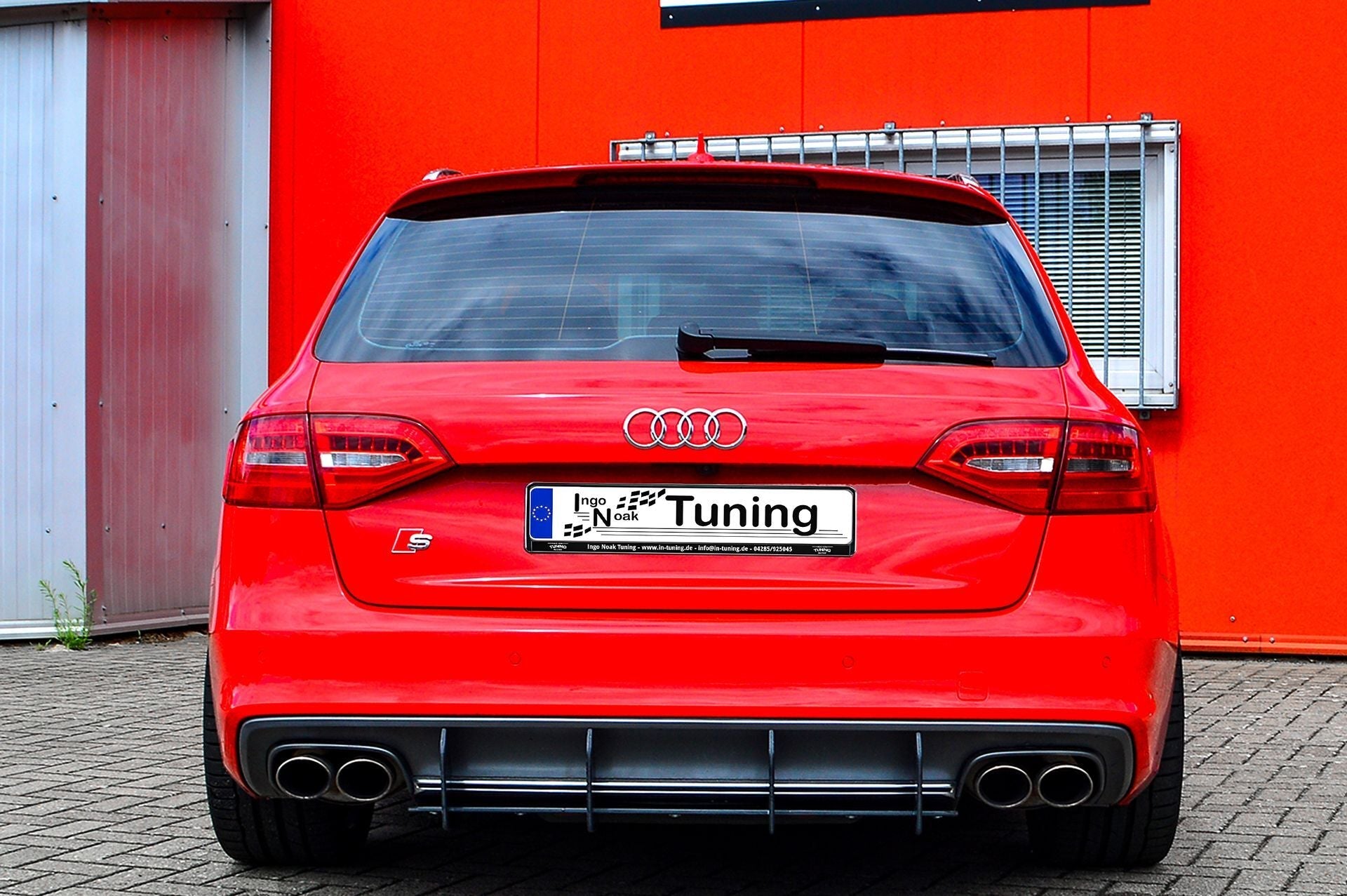 Gefräster Heckansatz aus ABS passend für Audi S4 B8 Facelift