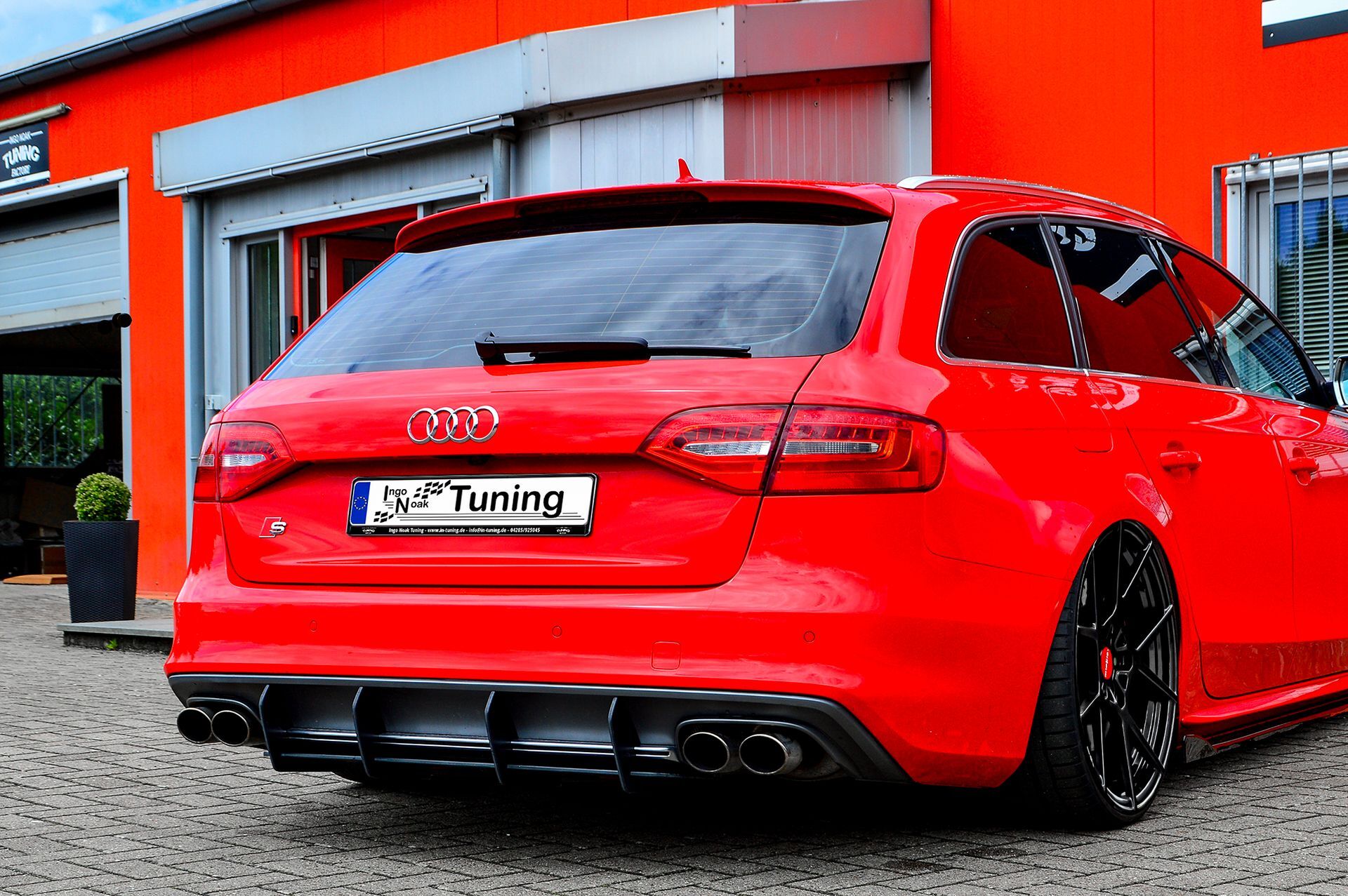 Gefräster Heckansatz aus ABS passend für Audi S4 B8 Facelift