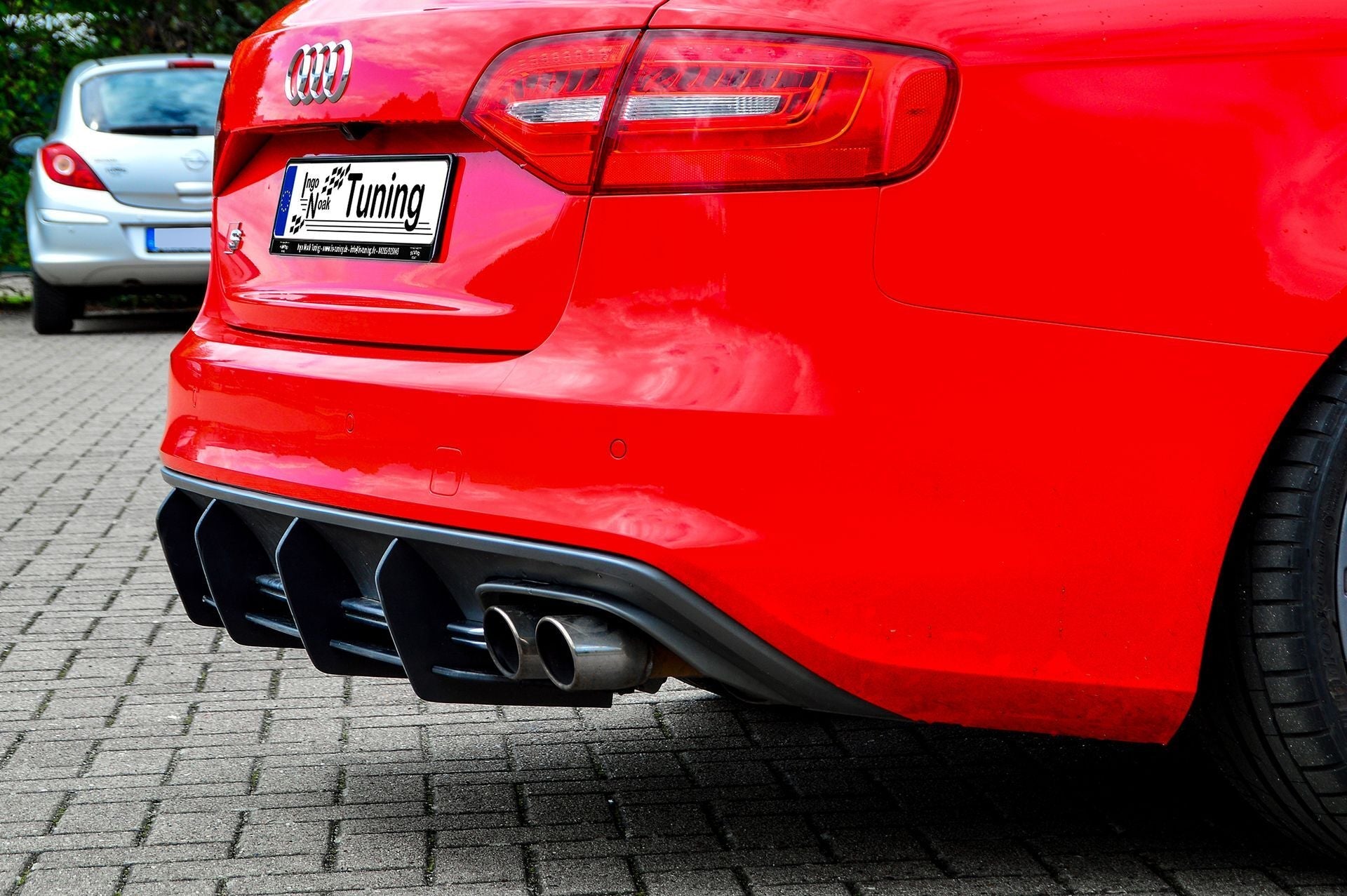 Gefräster Heckansatz aus ABS passend für Audi S4 B8 Facelift