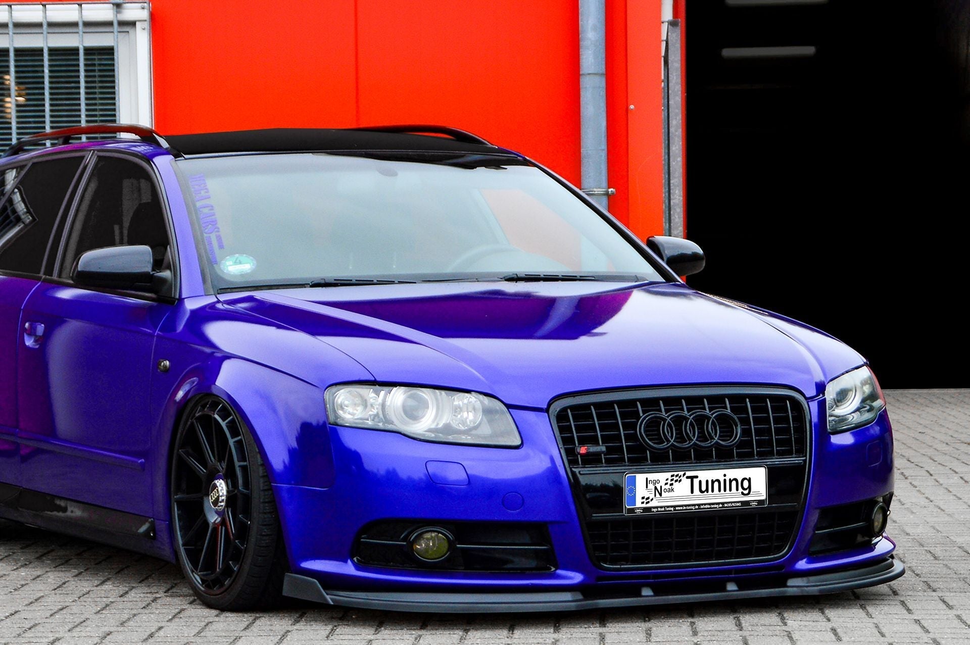Cup Frontspoilerlippe mit Wings passend für Audi A4+S4 B7 Avant S-Line